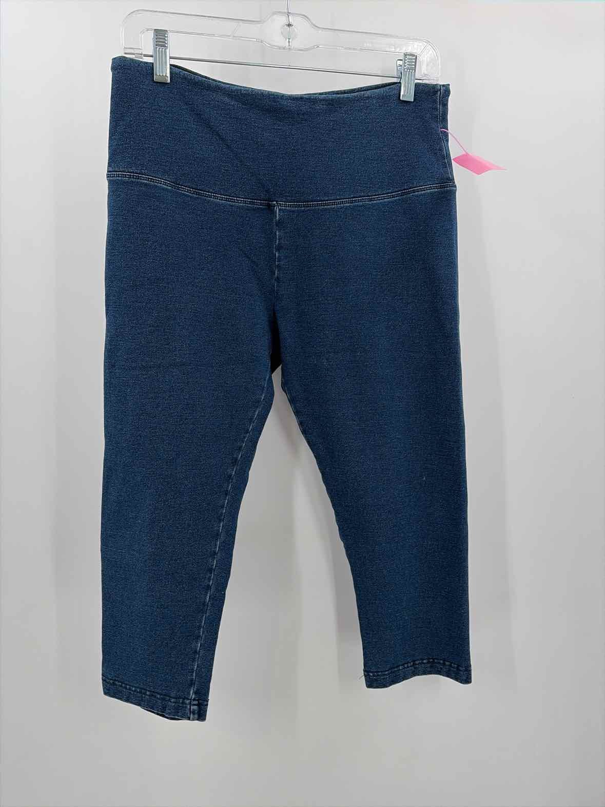 Pre-Owned Lysse Blue Size Large Denim Knee Length Pull On Pants