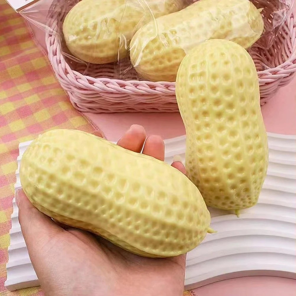 Peanut Stress Ball Squishy Toy Buttery-Soft Feel Fidget Sensory Squeeze Peanut Stress Ball Squishy Toy Buttery-Soft Feel Fidget Sensory Squeeze