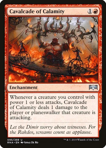 1x Cavalcade of Calamity - Foil NM Eng MTG - Ravnica Allegiance