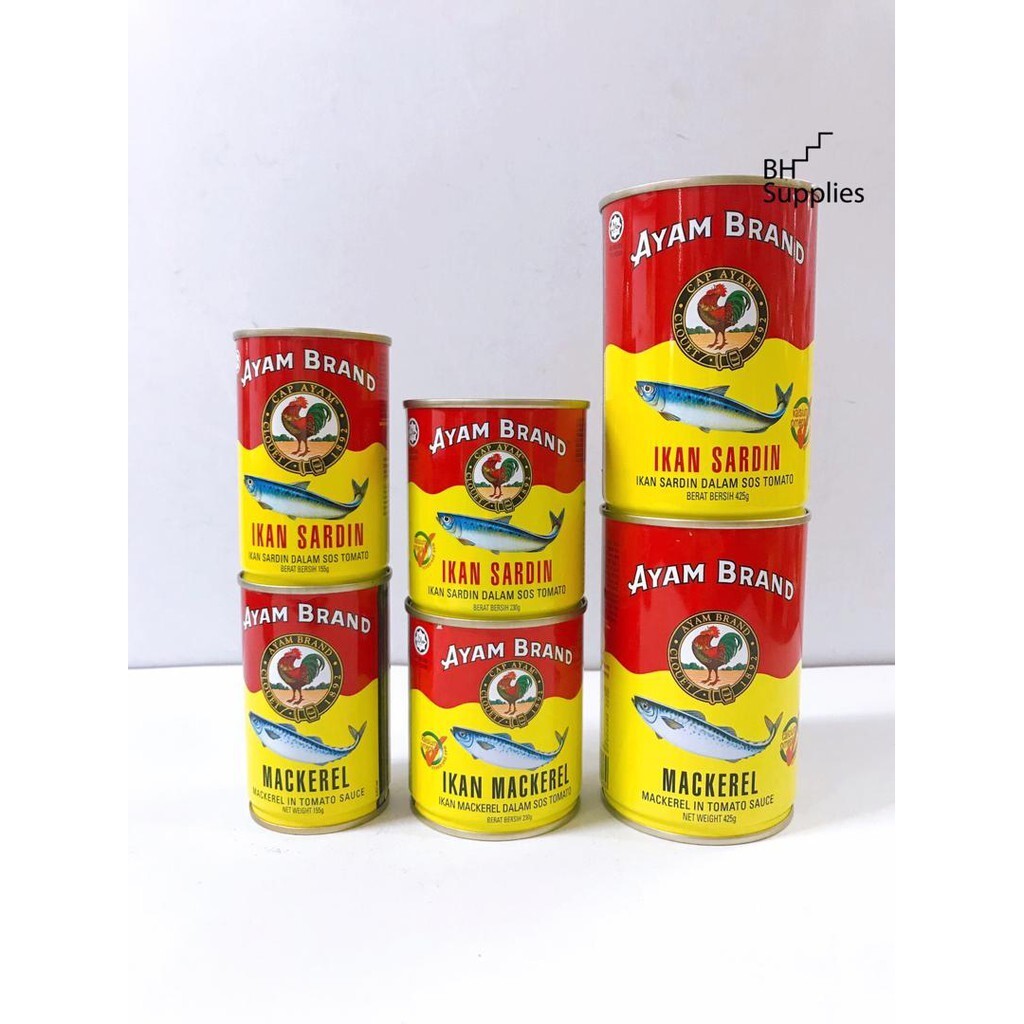 Ayam Brand Mackerel Fish in Tomato Sauce 155g x 6 fast shipping BY DHL EXPRESS