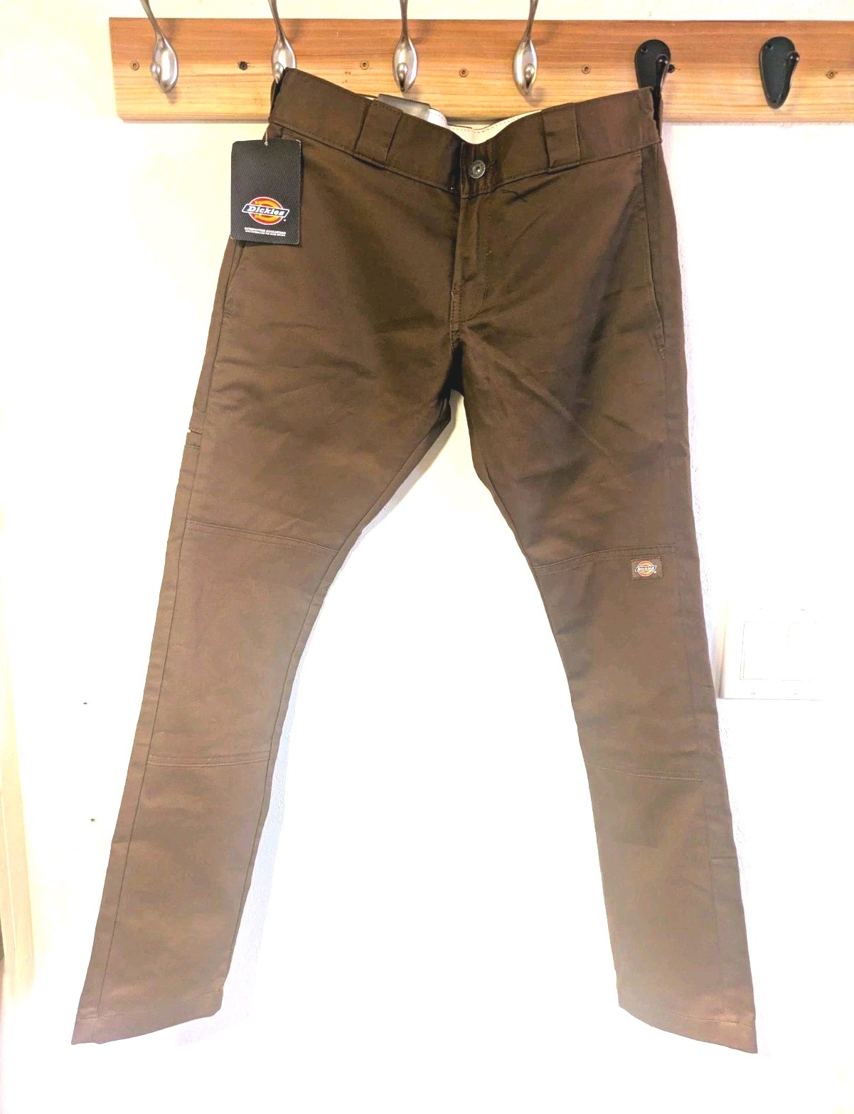 Dickies WP811TB Men\'s Twill Work Pants Skinny Fit Straight Leg Brown 29x30 Dickies WP811TB Men\'s Twill Work Pants Skinny Fit Straight Leg Brown 29x30