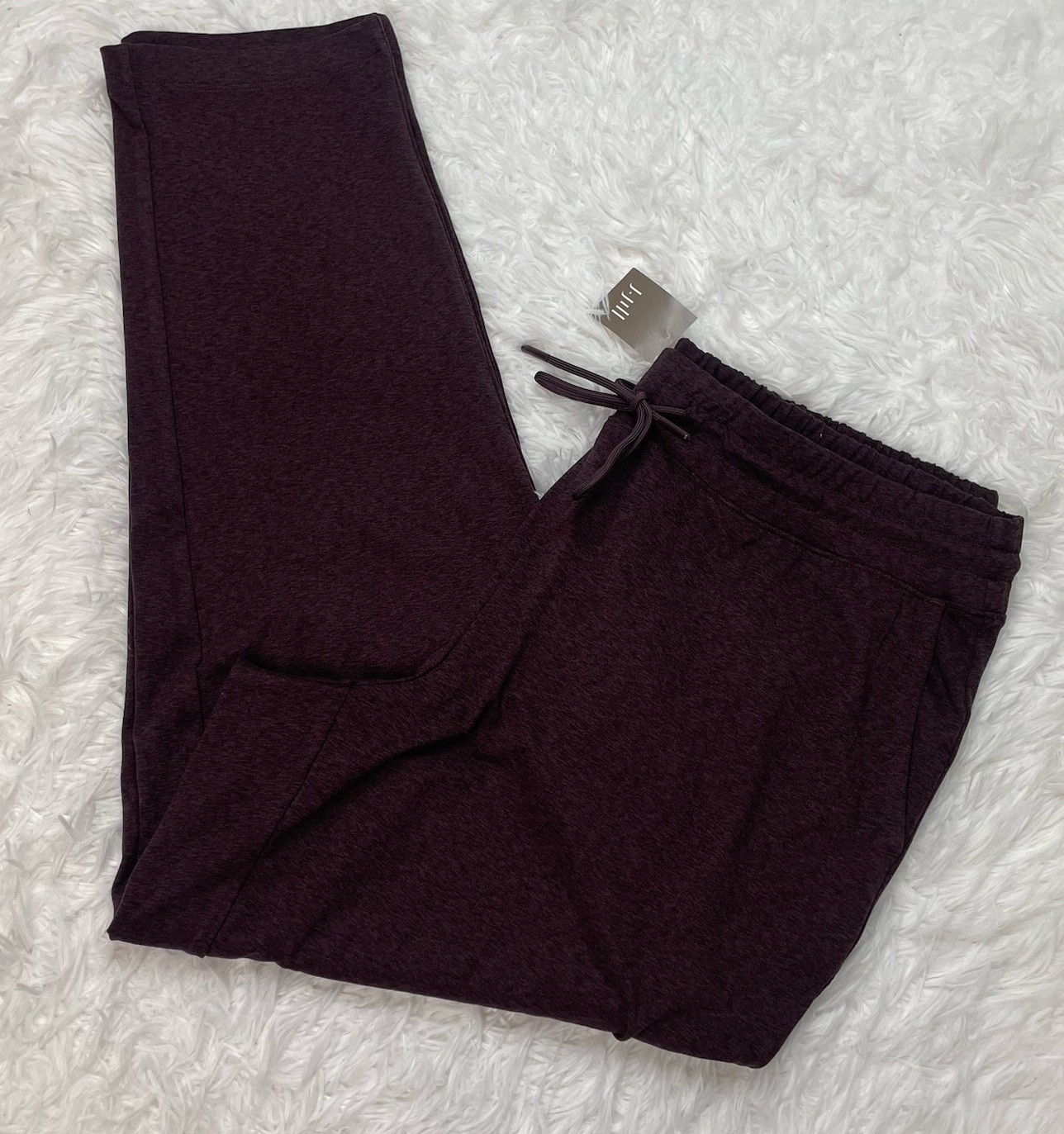 J. Jill Fit Womens Size M Medium Purple Lounge Pants Straight Leg Pockets Active