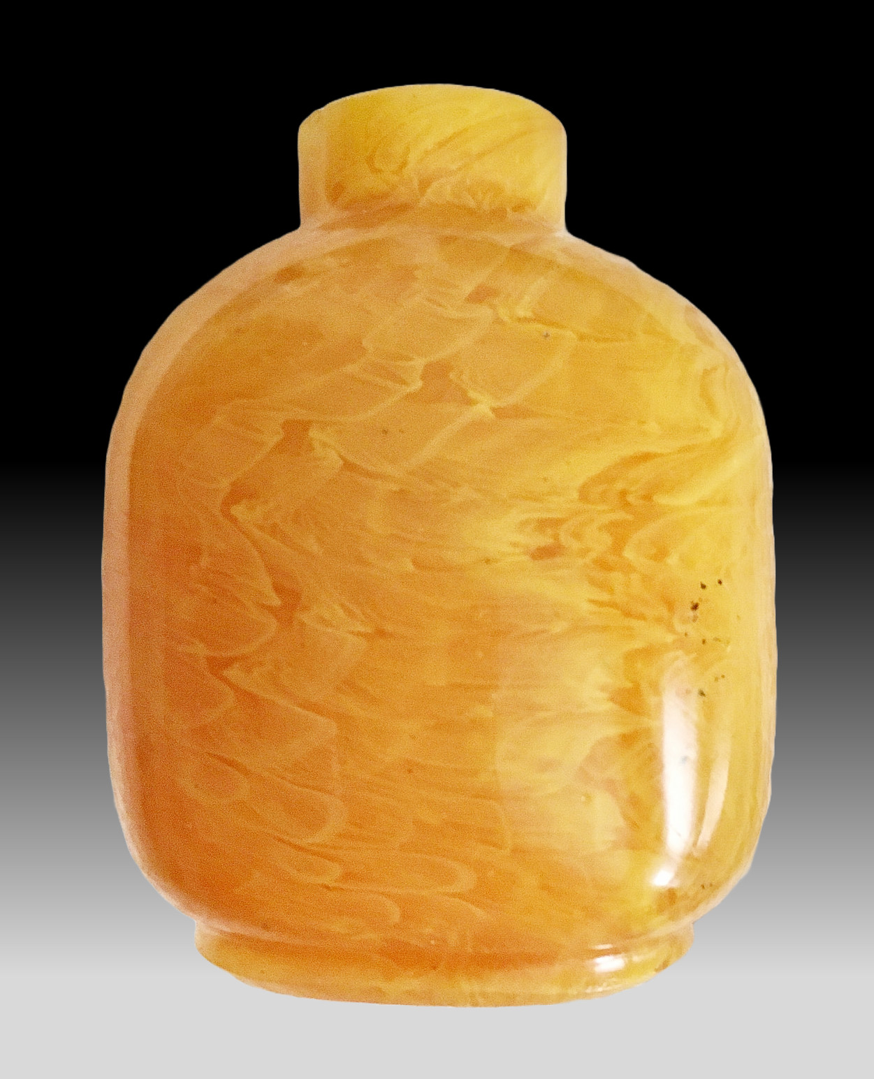 C. 19th Century Chinese Peking Amber Glass Snuff Bottle