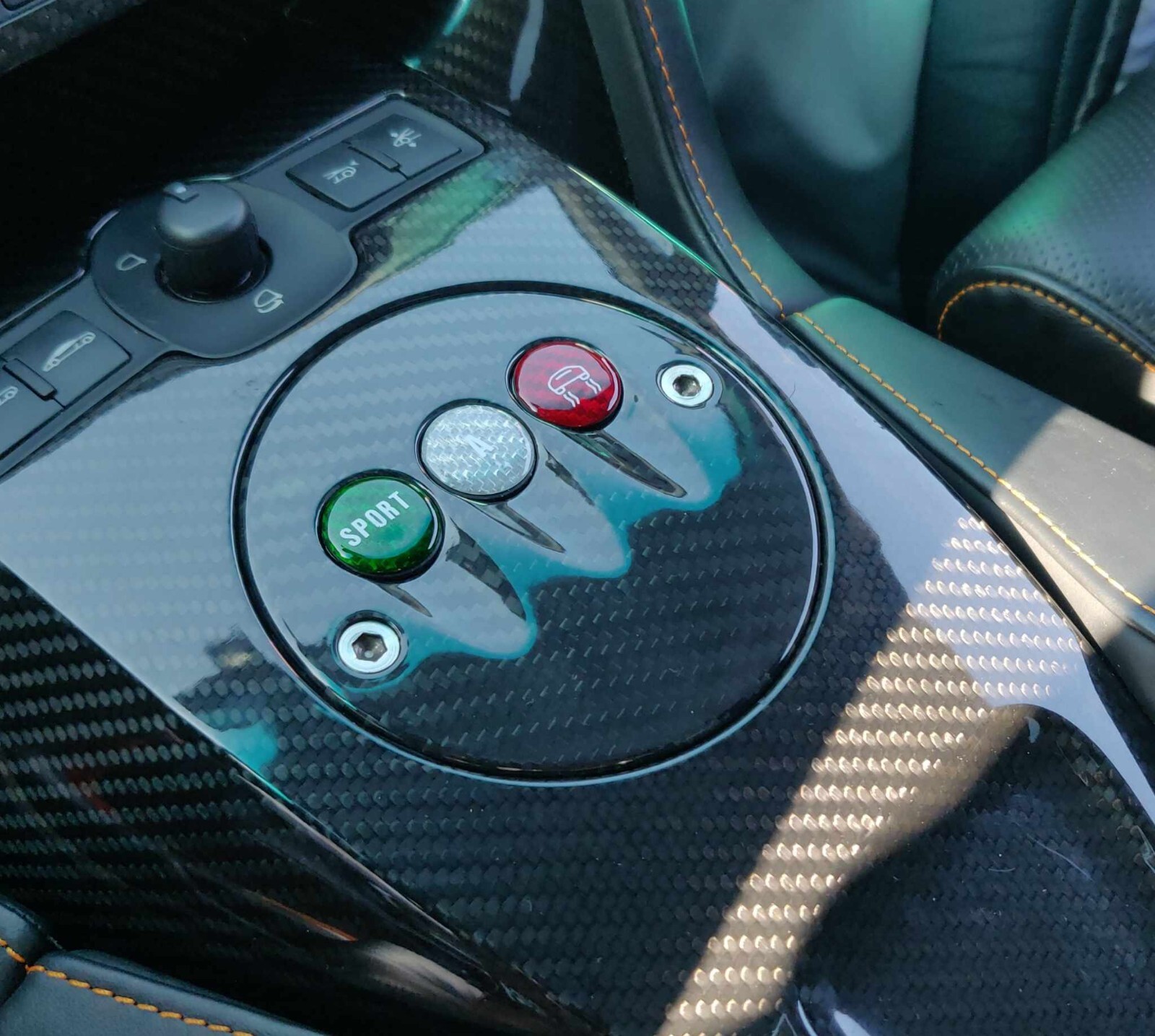 Fits Lamborghini Gallardo 04-08  E-Gear E Gear Carbon Fiber Button Covers in TRI