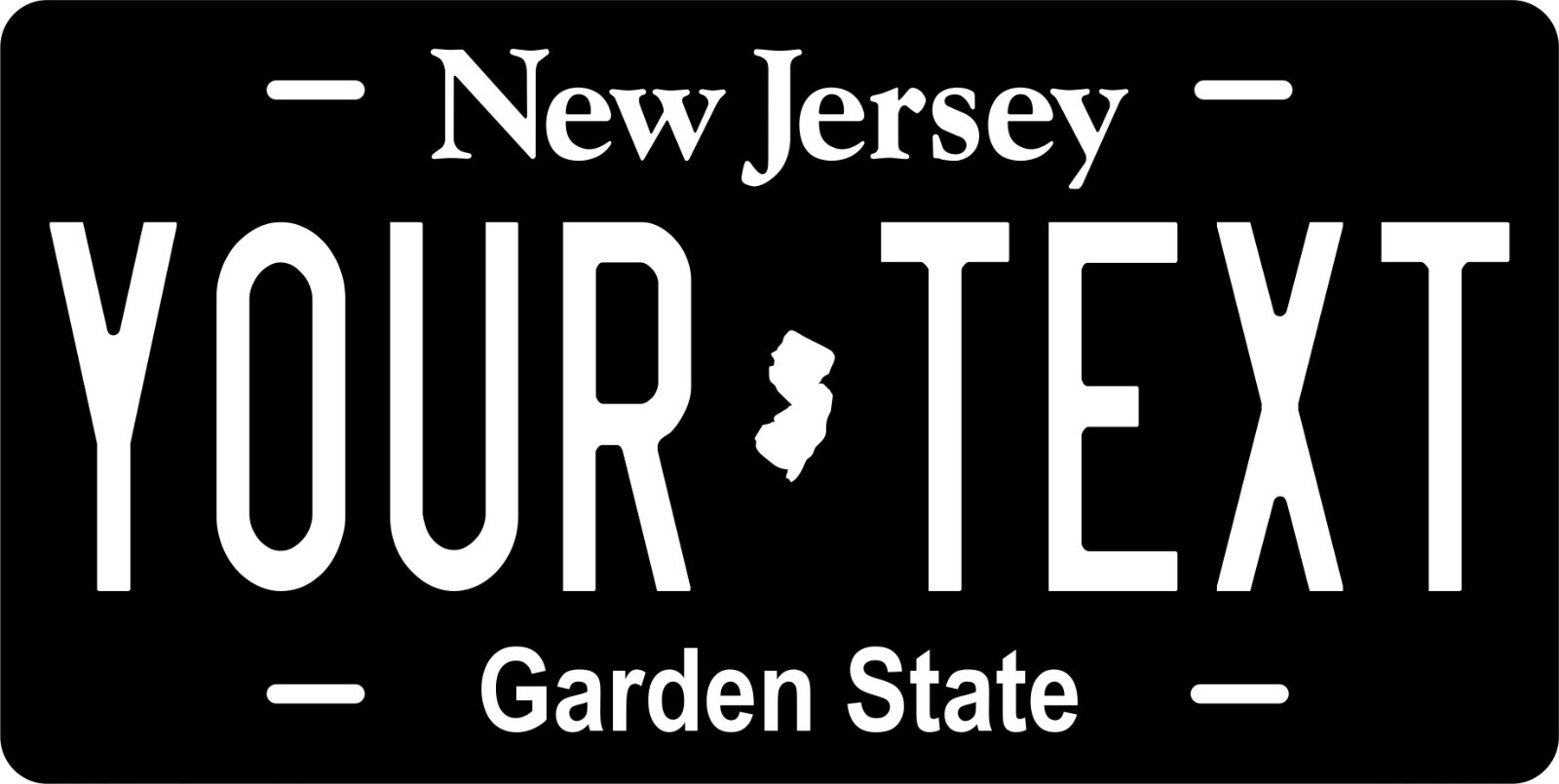 New Jersey Special NJ Font - Personalized Novelty Plate Auto Bike Motorcycle New Jersey Special NJ Font - Personalized Novelty Plate Auto Bike Motorcycle