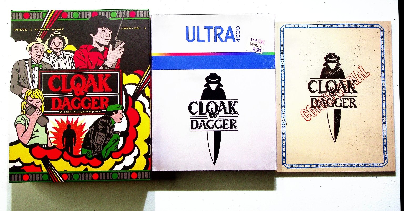 Cloak & Dagger Game Box 1980s Arcade Movie Tie-in Vintage Rare