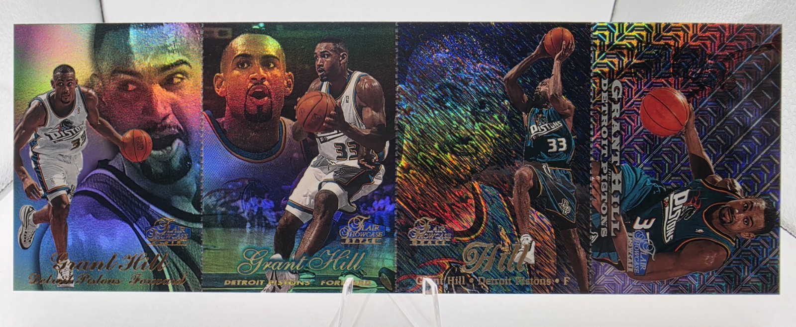 1997-98 Flair Showcase Grant Hill Showpiece Promo Card Panel Row 0-3 Perforated