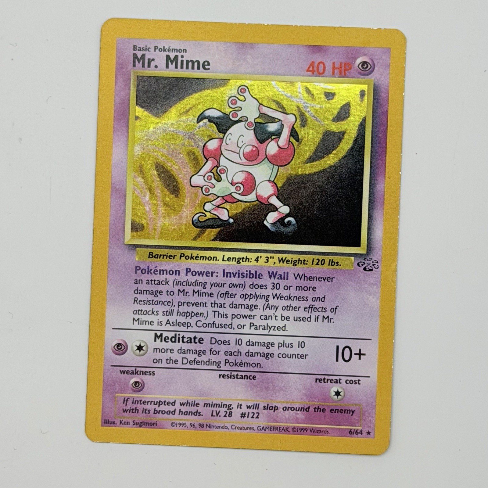 Pokemon TCG Mr. Mime 06/64 Jungle Holo Rare Wizards Of The Coast Pokemon TCG Mr. Mime 06/64 Jungle Holo Rare Wizards Of The Coast
