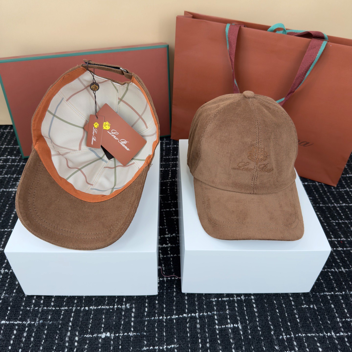 Loro Piana Corduroy Cap Unisex Vintage Adjustable Baseball Hat
