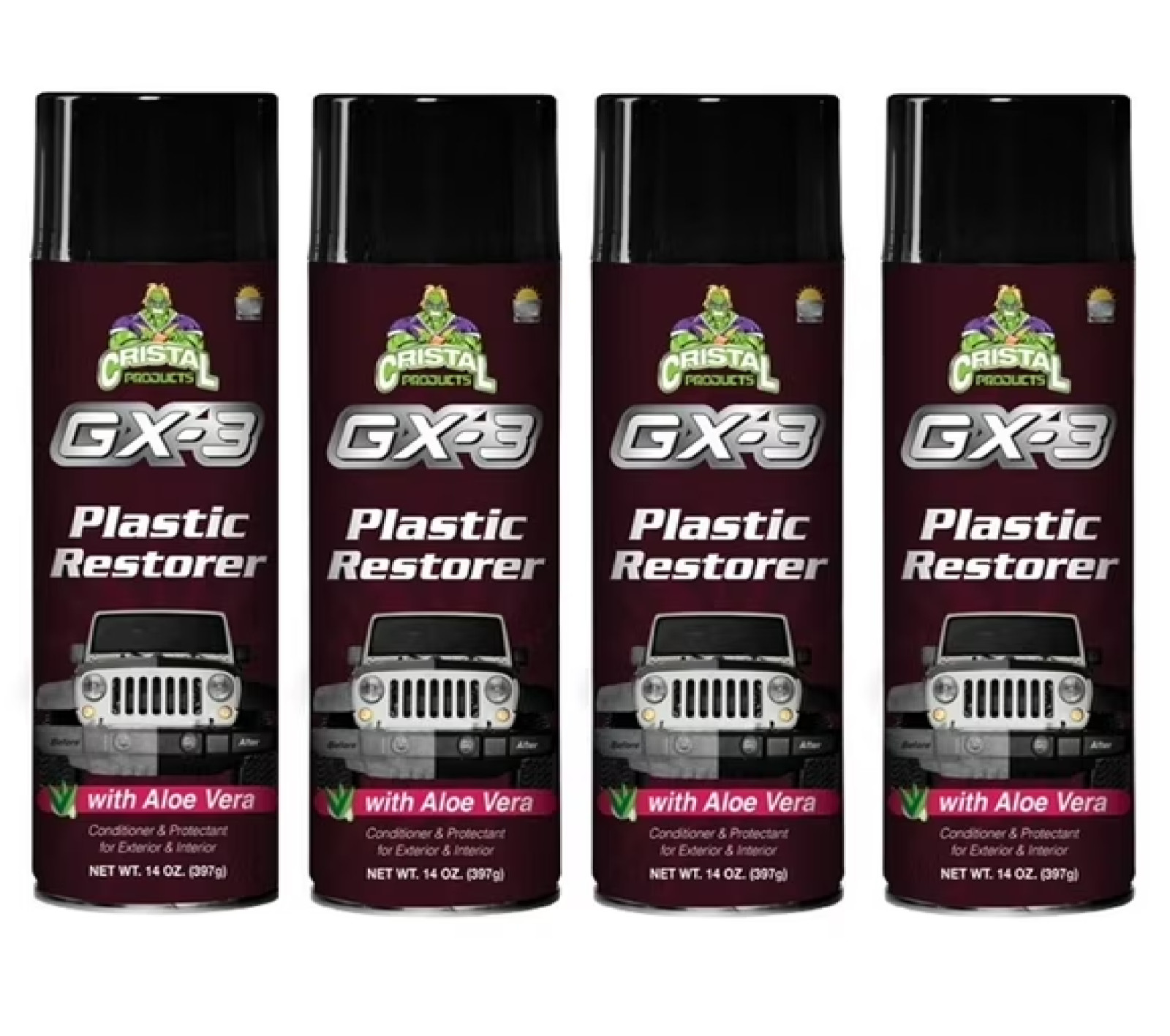Cristal Products GX-3 Plastic Restorer (4 pack)