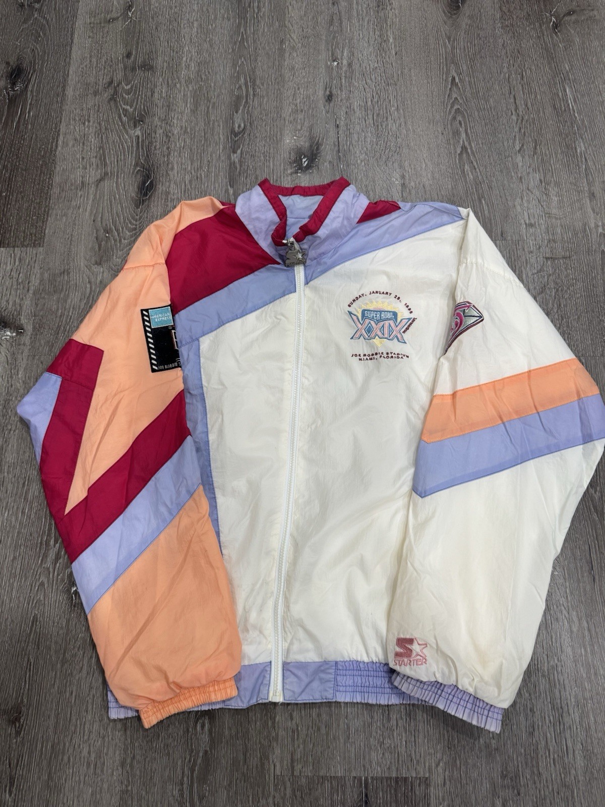 Vintage Starter Super Bowl XXIX Zip-Up Jacket Size M