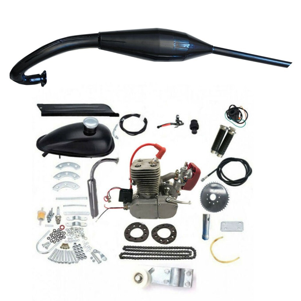 2 Stroke YD100 50mm*40mm Engine Kit & CDH67 Black Muffler - 100cc Engine Kit