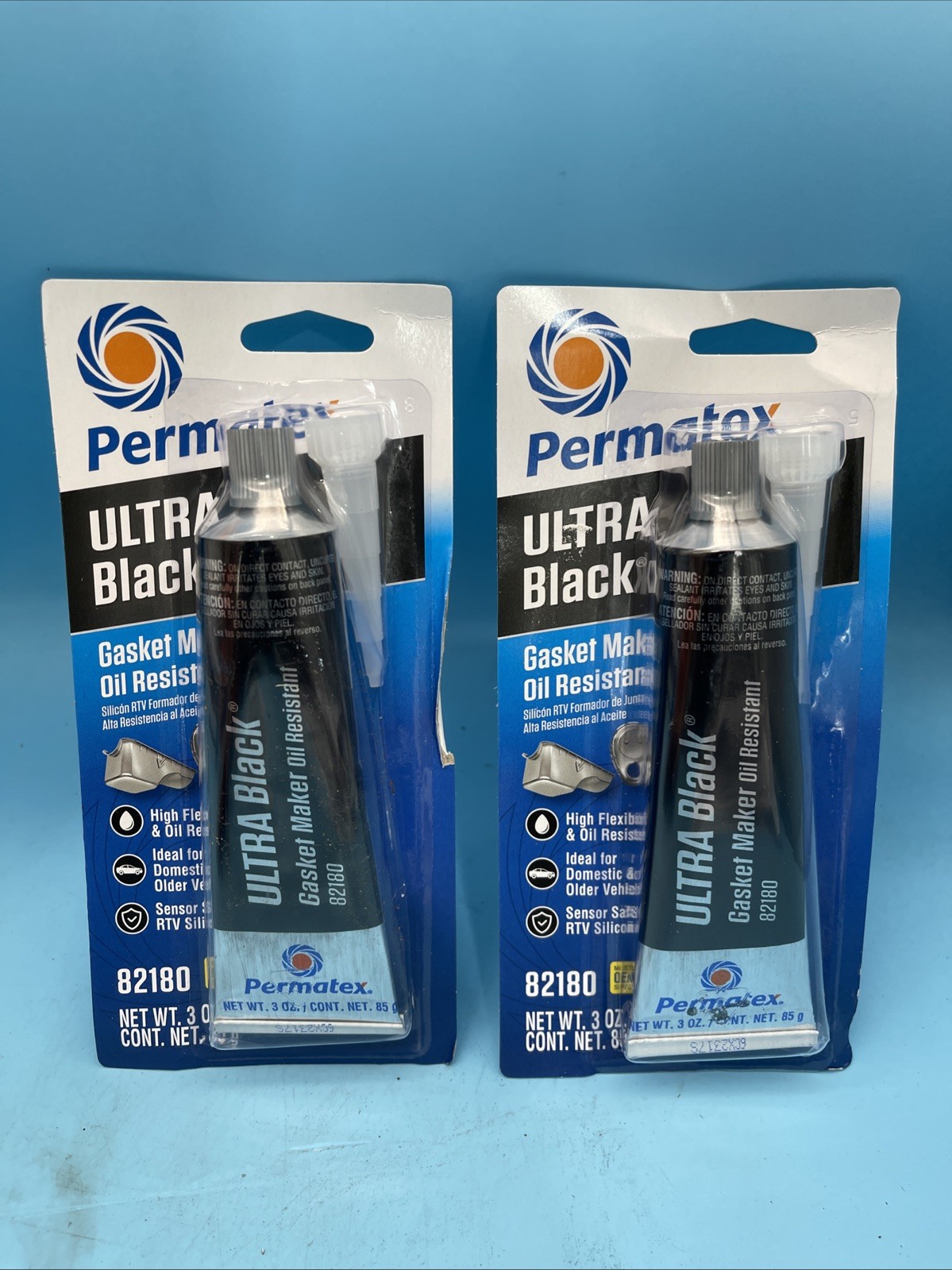 2 Pack Permatex 82180 Ultra Black Max Oil Resistance RTV Silicone Gasket Maker