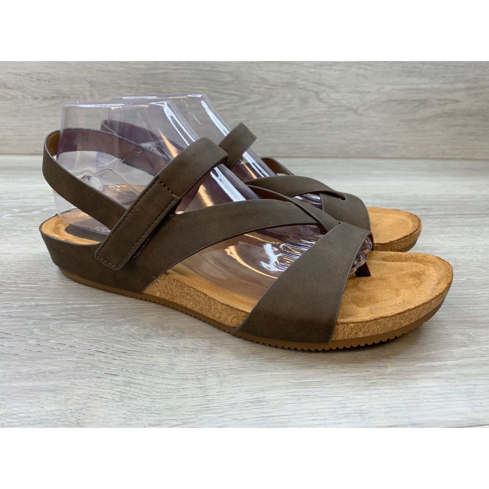 EuroSoft by Sofft Gianetta Women\'s Brown Strappy Wedge Sandals 10 Shoes EuroSoft by Sofft Gianetta Women\'s Brown Strappy Wedge Sandals 10 Shoes