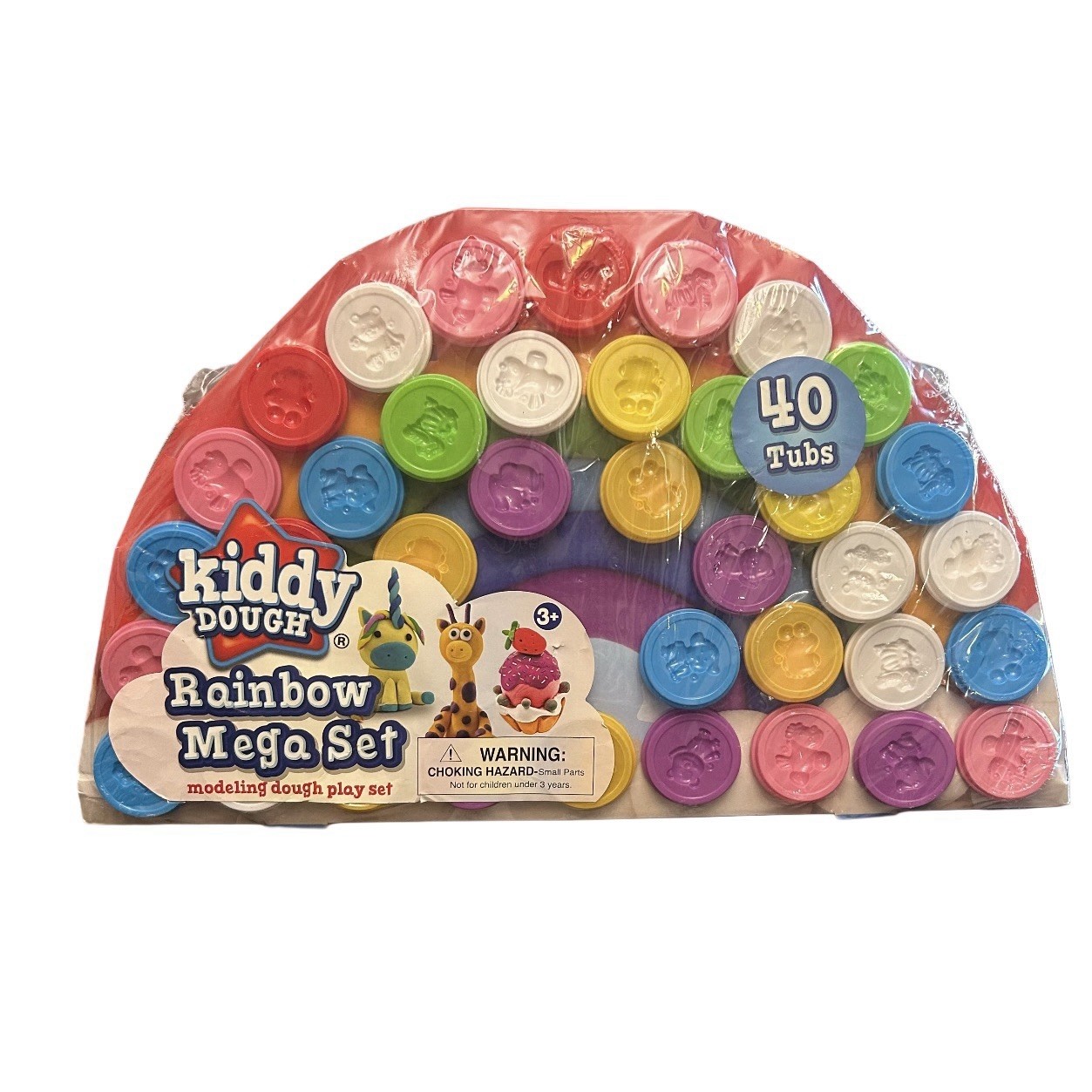 Kiddy Dough Rainbow Mega Set 40 Tubs Modeling Jumbo PlaySet Creative Play New