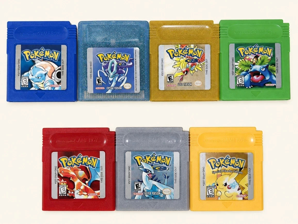 For Nintendo GBA GBC Game Card- 7 Colours GAMEBOY COLOR Pokemon Game Series For Nintendo GBA GBC Game Card- 7 Colours GAMEBOY COLOR Pokemon Game Series