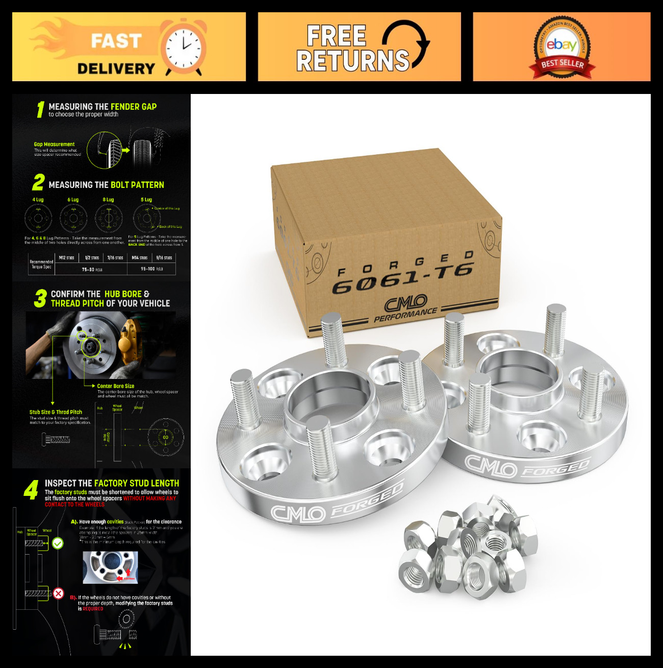 4x114.3 to 4x100 Wheel Adapters 15mm Hubcentric - 64.1mm to 54.1mm Conversion (2