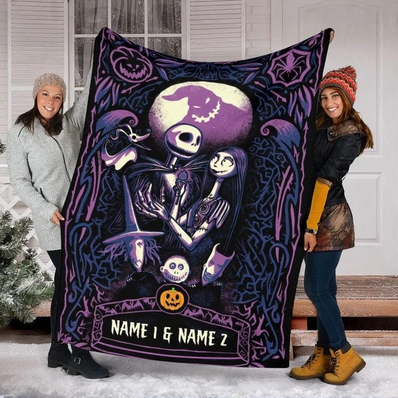 Personalized Jack And Sally Nightmare Before Christmas Characters Blanket DH1752