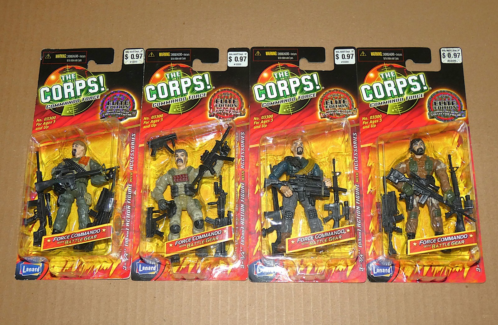 Lot of 4 Lanard The Corps Commando Force Elite Edition Action Figures 4\
