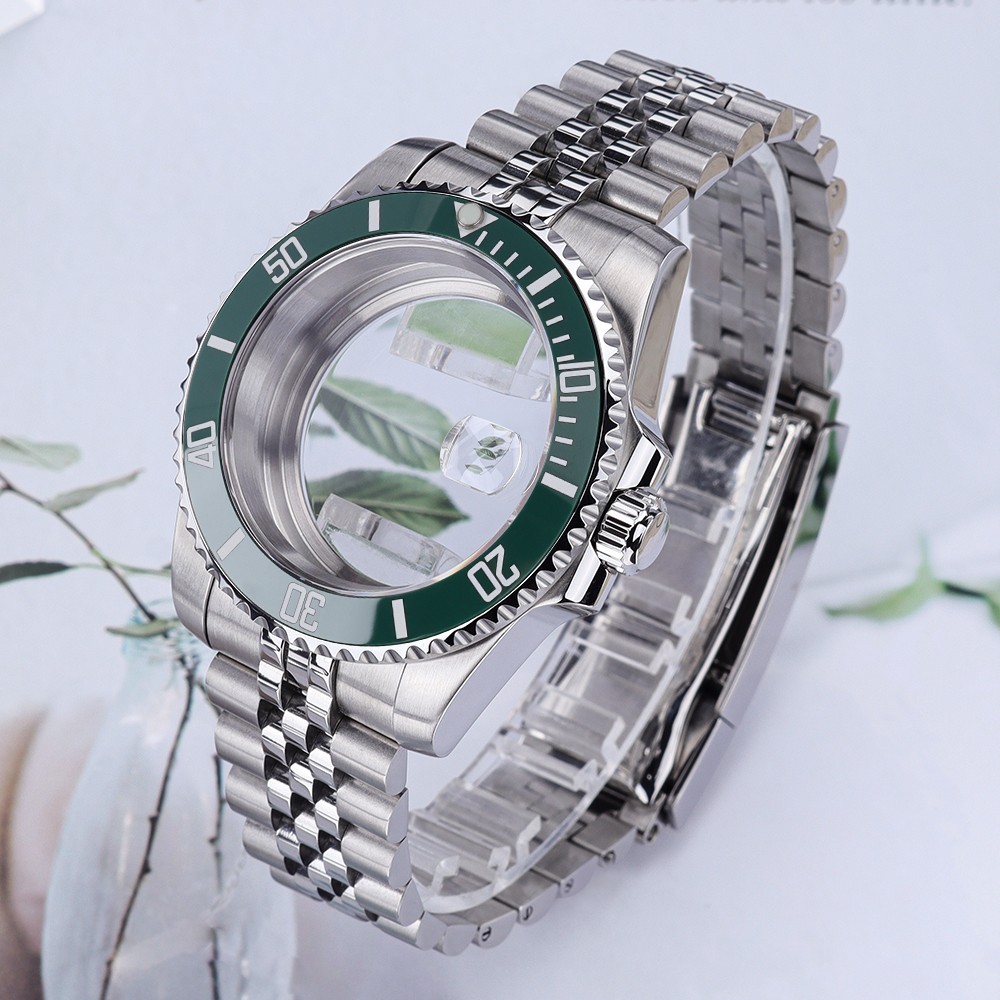 40mm Oyster Diver Watch Case Band SUB Bezel Deepsea 10ATM For Seiko NH35 38 NH36