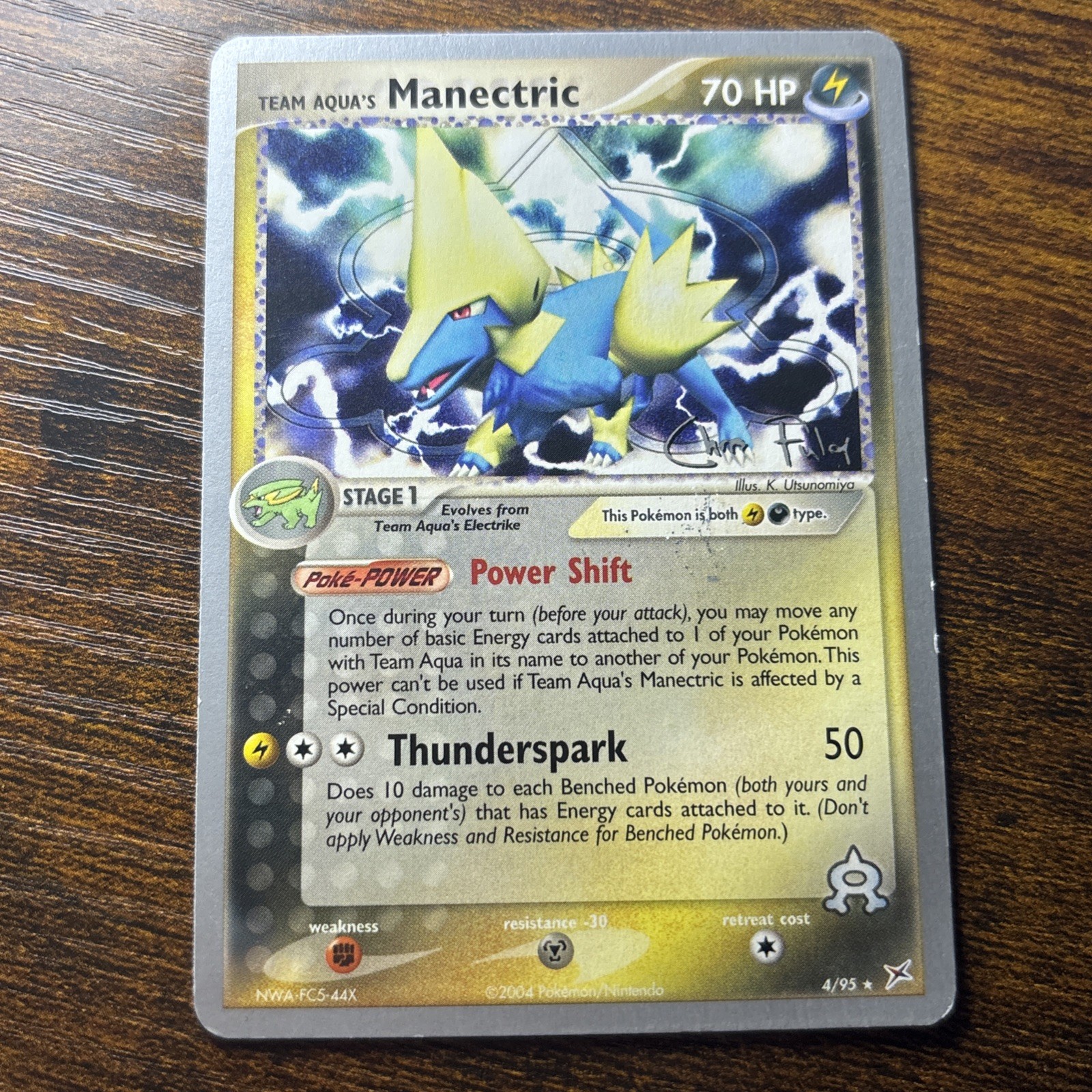 Team Aqua's Manectric 4/95 Team Magma vs Team Aqua Holo