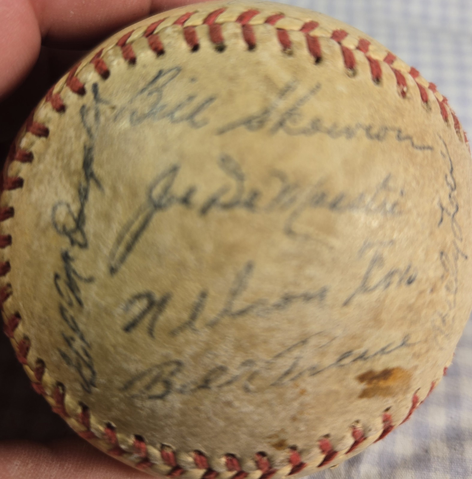Vintage 1950s AL All Star Facsimile Stamped Signature Souvenir Baseball