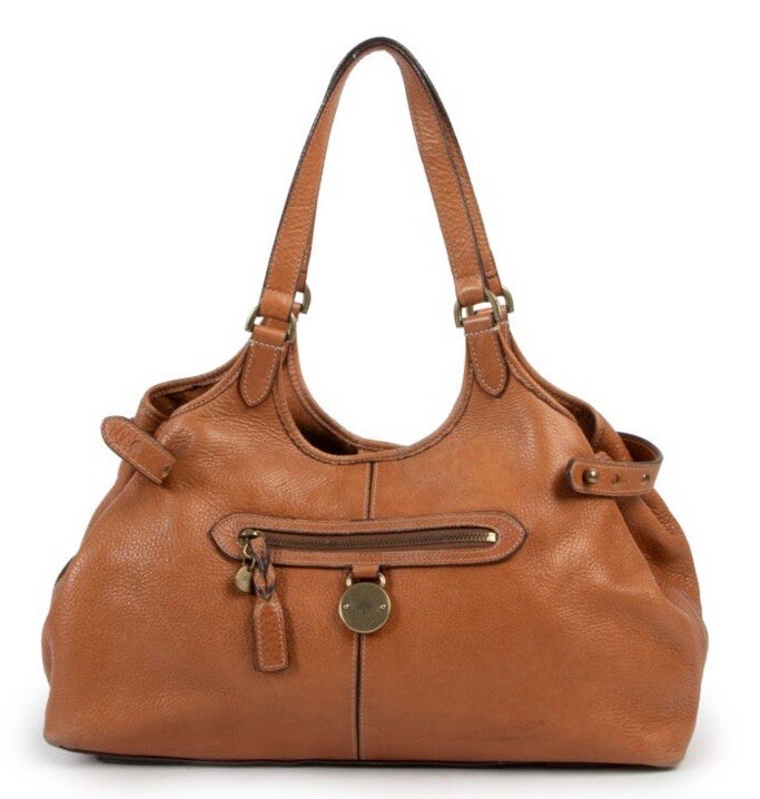 Mulberry Authentic Cognac Oak Leather Somerset Small Shoulder/Tote Bag Excellent