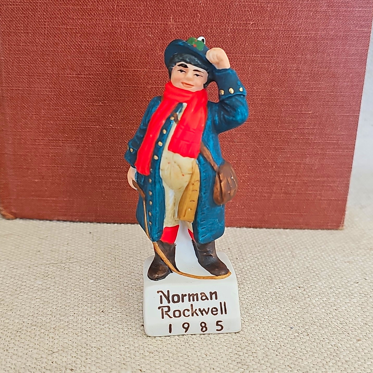 Norman Rockwell 1985 Porcelain Figurine Boy, Saturday Evening Post Repro
