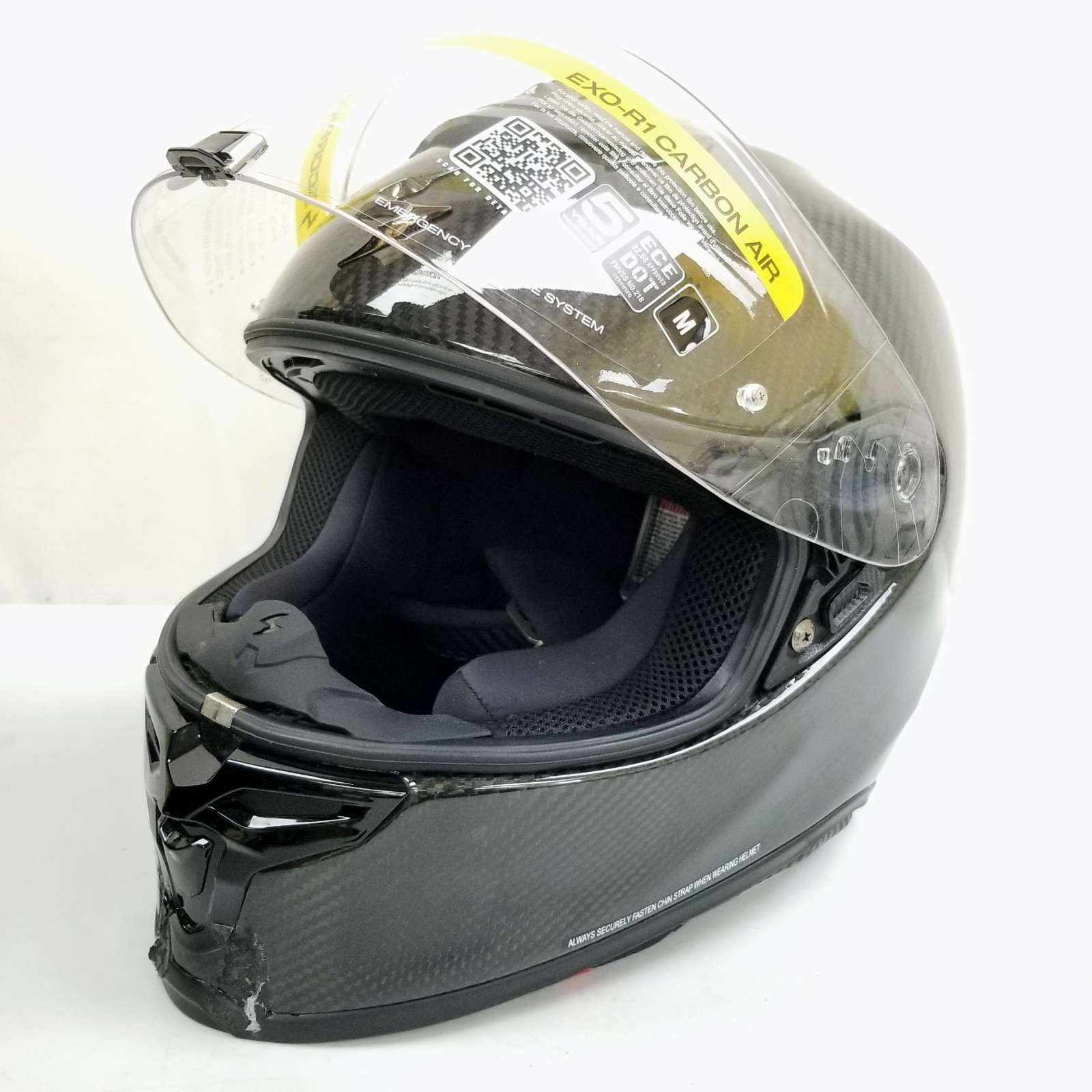 Scorpion Exo Exo-R1 Air Full Face Helmet Carbon Gloss Black, MEDIUM Scorpion Exo Exo-R1 Air Full Face Helmet Carbon Gloss Black, MEDIUM