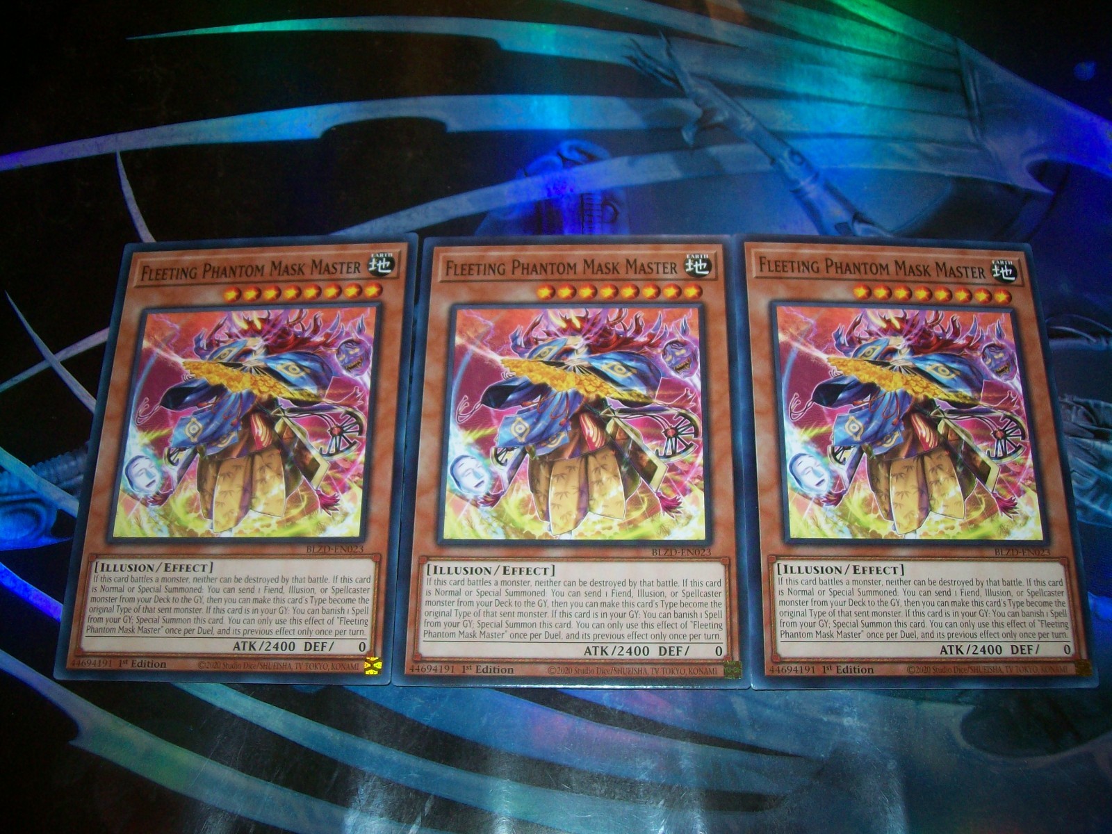 3x Fleeting Phantom Mask Master 1st Edition Common BLZD-EN023 Yu-Gi-Oh 3x Fleeting Phantom Mask Master 1st Edition Common BLZD-EN023 Yu-Gi-Oh