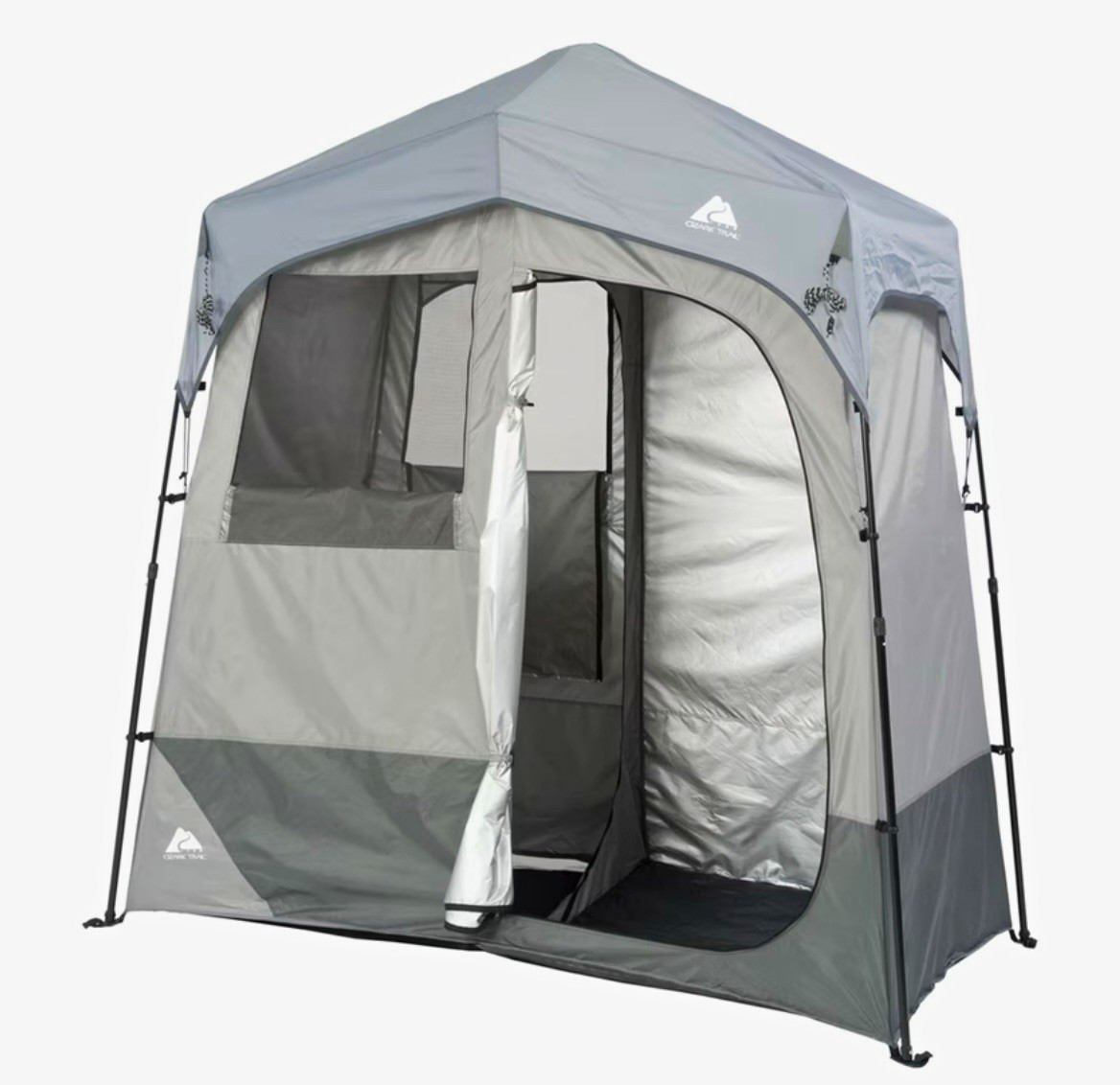 Ozark Trail 2-Room Instant Shower/Utility Shelter Privacy Tent, 7x3.5ft Gray Ozark Trail 2-Room Instant Shower/Utility Shelter Privacy Tent, 7x3.5ft Gray