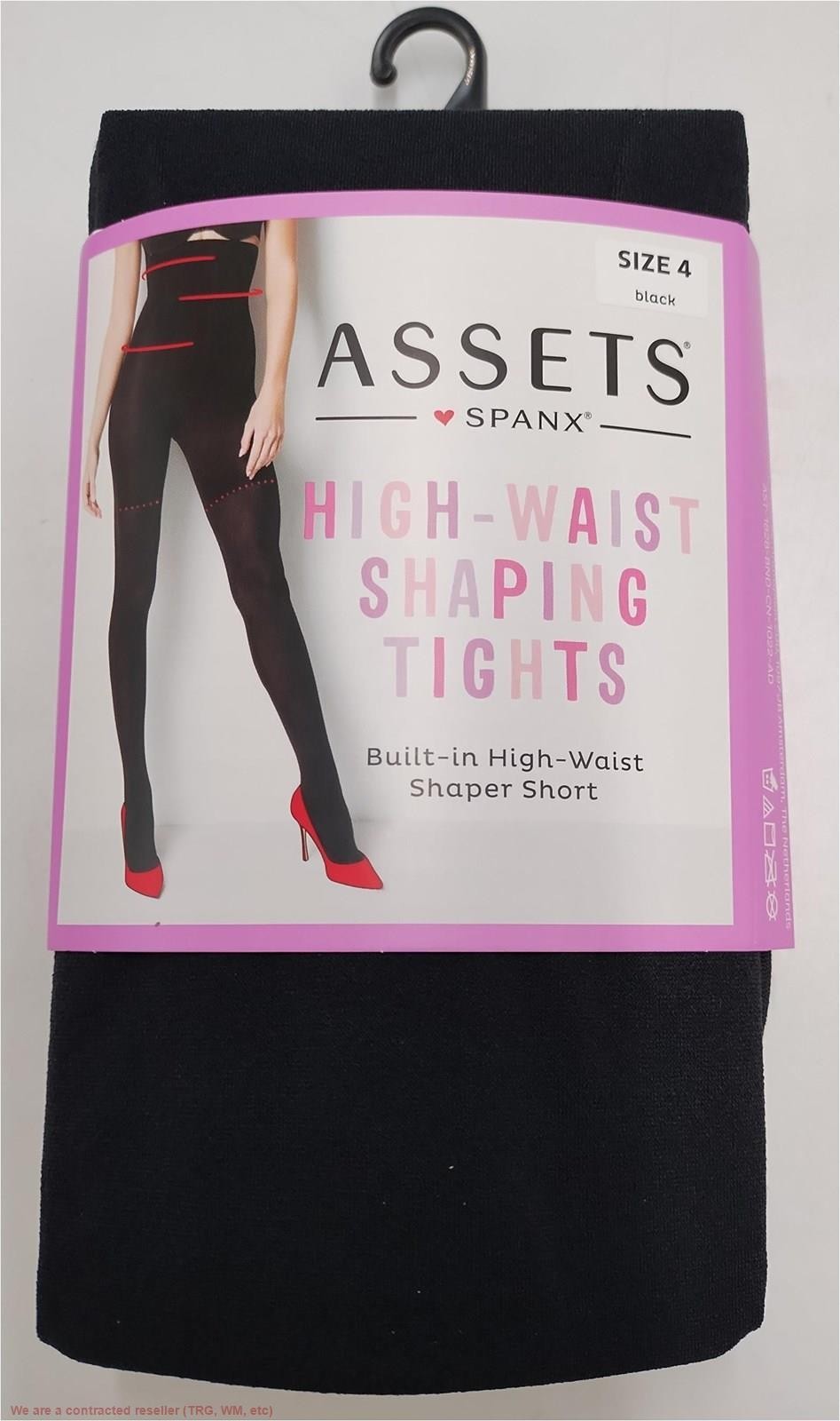 ASSETS by SPANX Women\'s HighWaist Shaping Tights Sz 4 Black 182B *SEE DEAL*