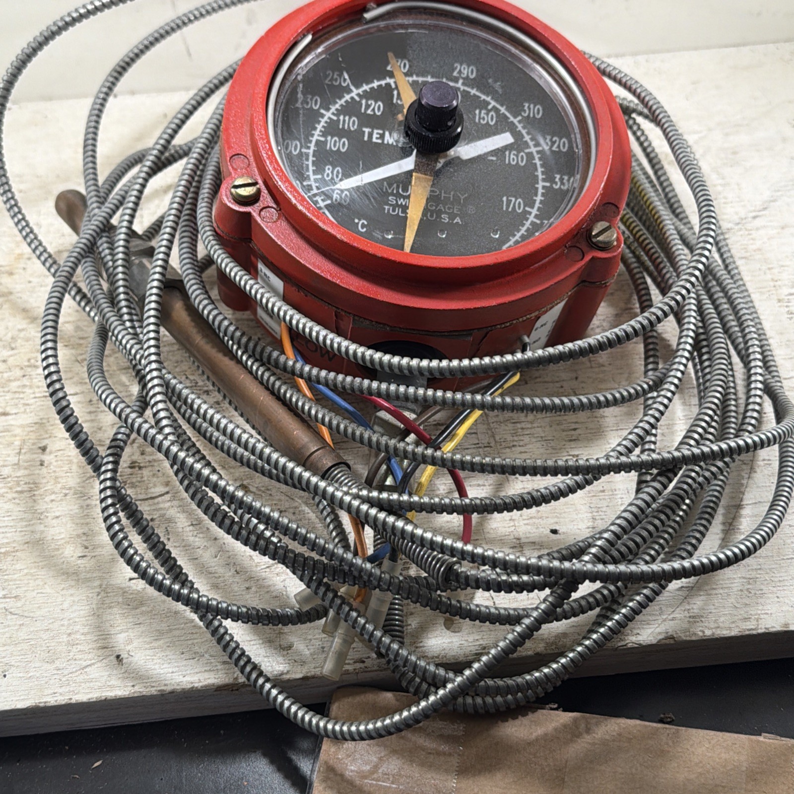 Frank W. Murphy Temperature Switchgage Model 45tef-350-25’ Galv Probe 135-350F Frank W. Murphy Temperature Switchgage Model 45tef-350-25’ Galv Probe 135-350F