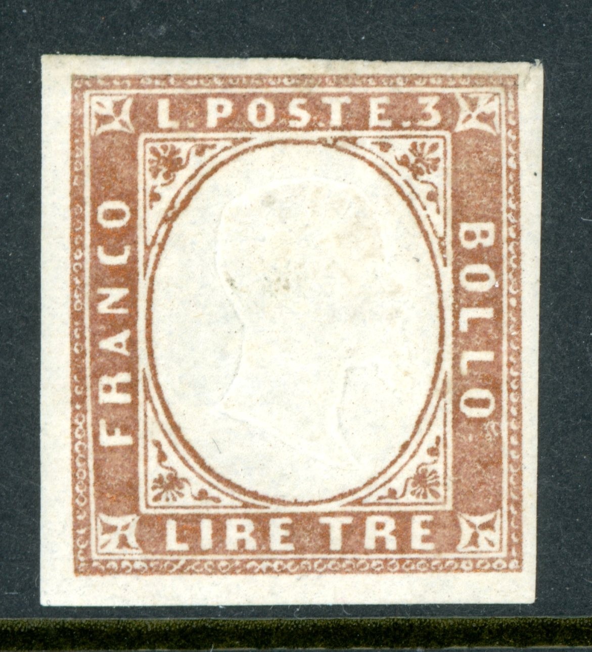 Italy 1861 Sardinia 3 Lire Bronze Scott #15a Mint L395