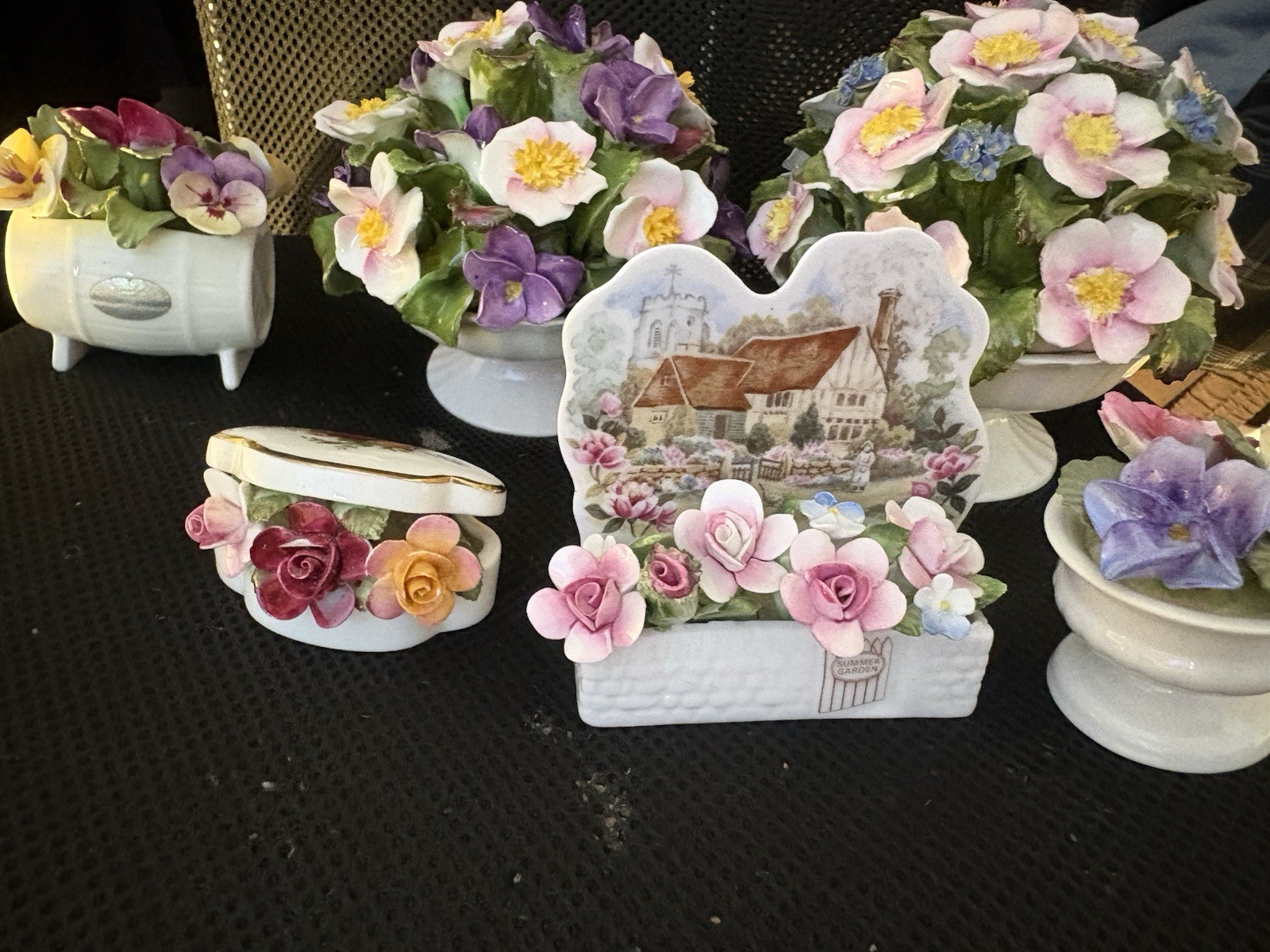 Aynsley & Royal Albert Bone China Hand Painted Floral Figurines England