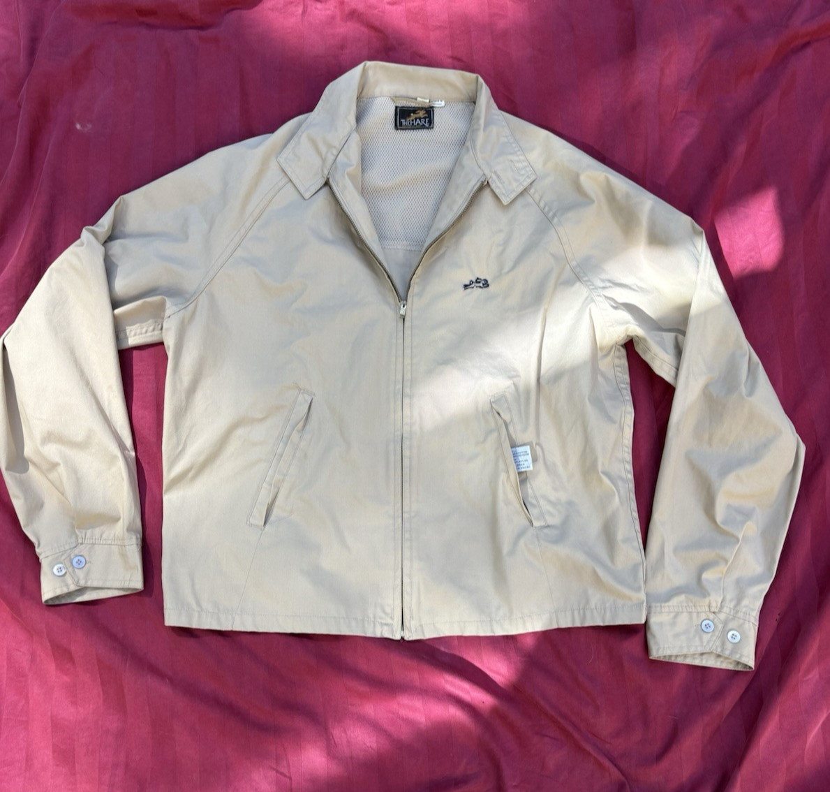 🔥 Vintage 70s The Hare Montgomery Ward Jacket Mens XL Tall Cream Ragla 27x24