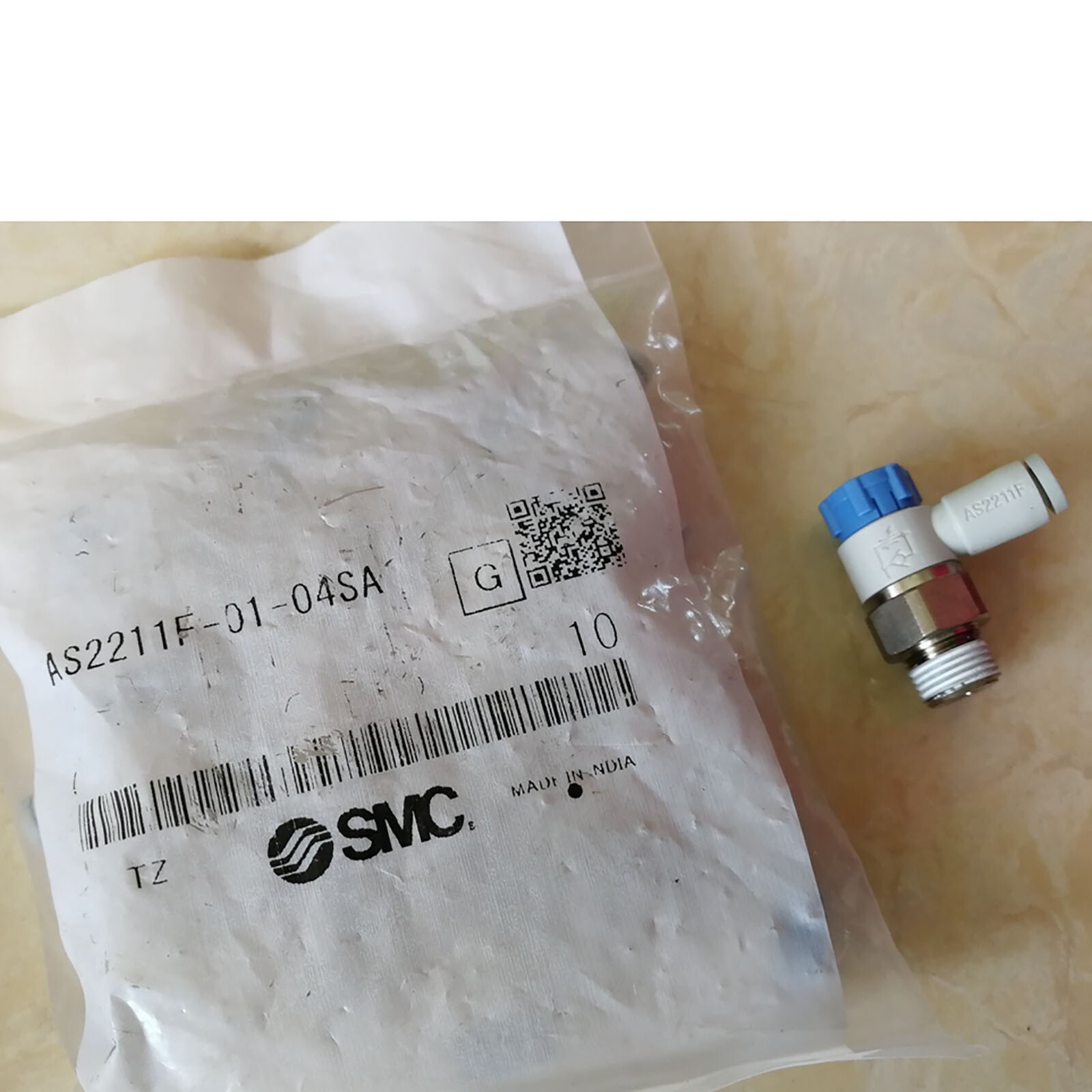 1pcs SMC AS2211F-01-04SA valve, elbow, 3/8\
