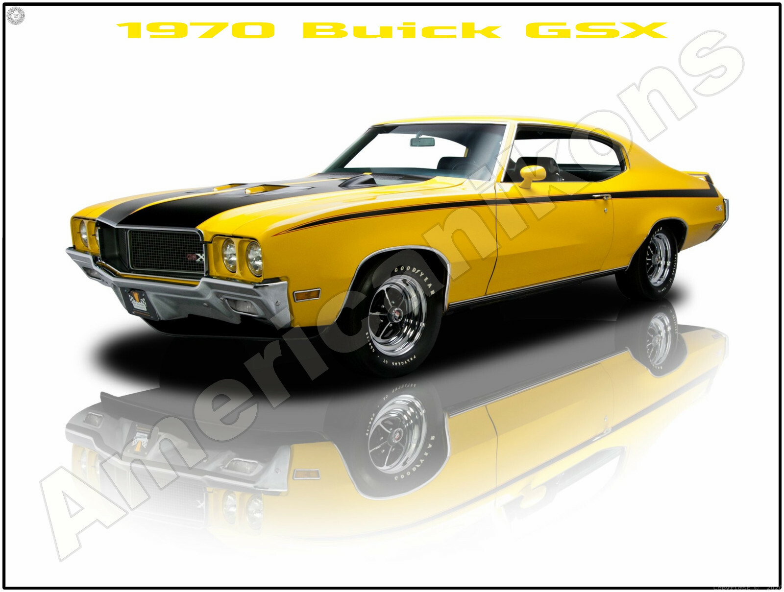 1970 Buick GSX Convertible New Metal Sign: Pristine Restoration- 12x16