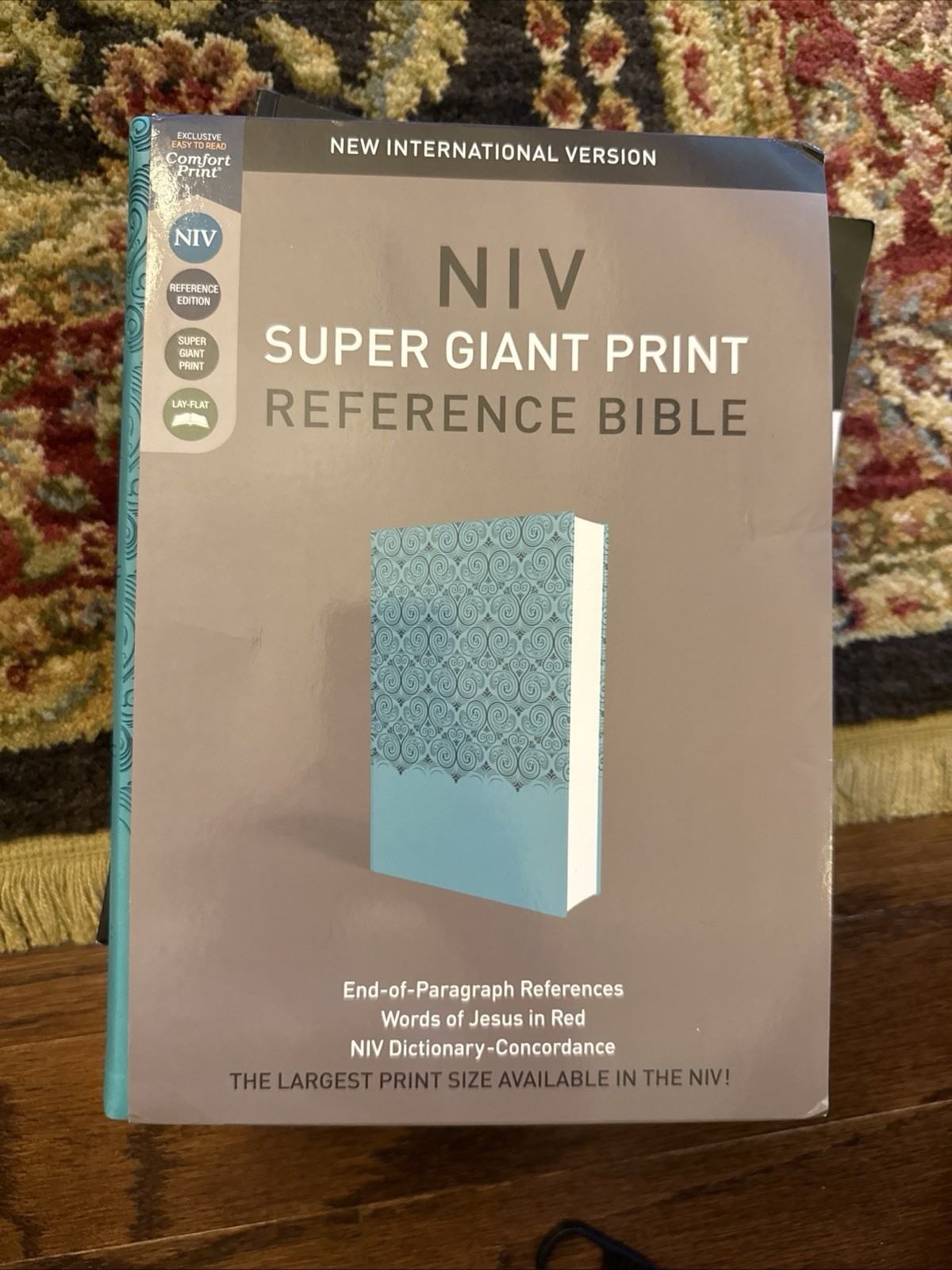 NIV Reference Edition Bible Super Giant Print Turquoise Zondervan Leathersoft NIV Reference Edition Bible Super Giant Print Turquoise Zondervan Leathersoft