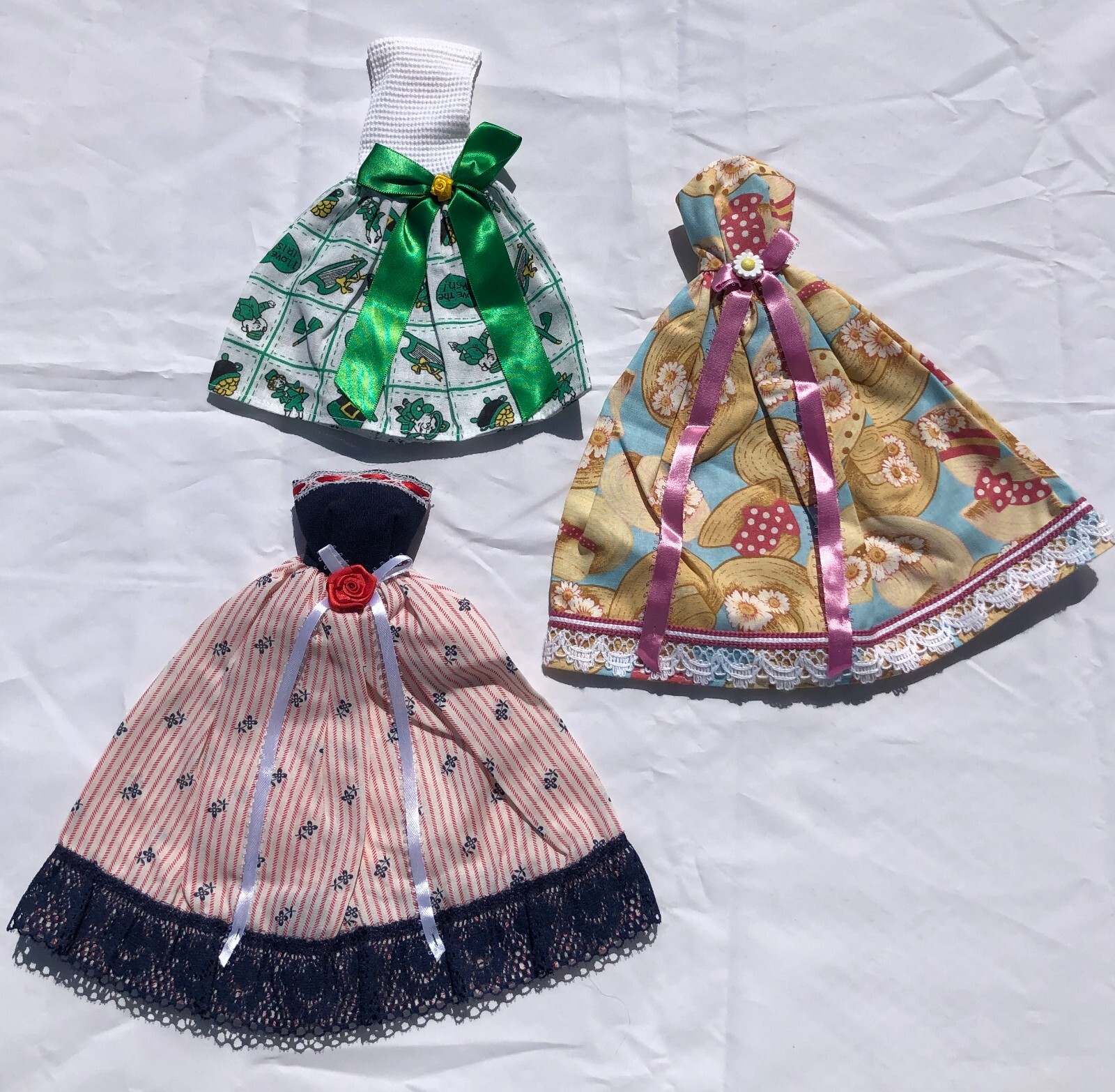 vtg Barbie Doll Clothes Handmade Beautiful Dresses Gown for 1966 Doll 3 pcs