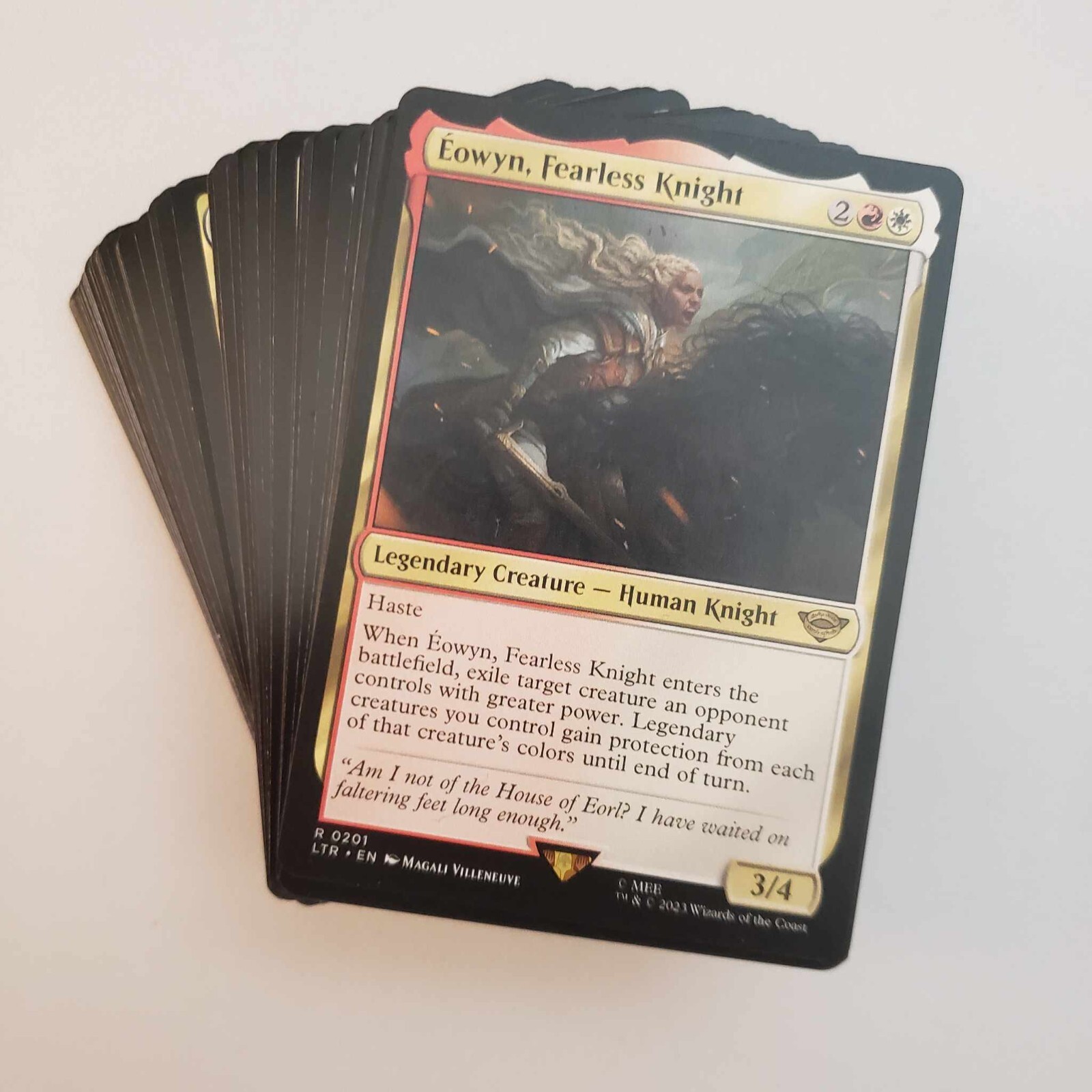 MTG Lord of the Rings Commander EDH Eowyn Fearless Knight Deck