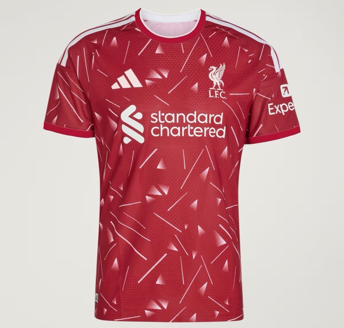 adidas Liverpool Soccer Jersey Red/White Standard Chartered Licensed SZ S-L NWT adidas Liverpool Soccer Jersey Red/White Standard Chartered Licensed SZ S-L NWT