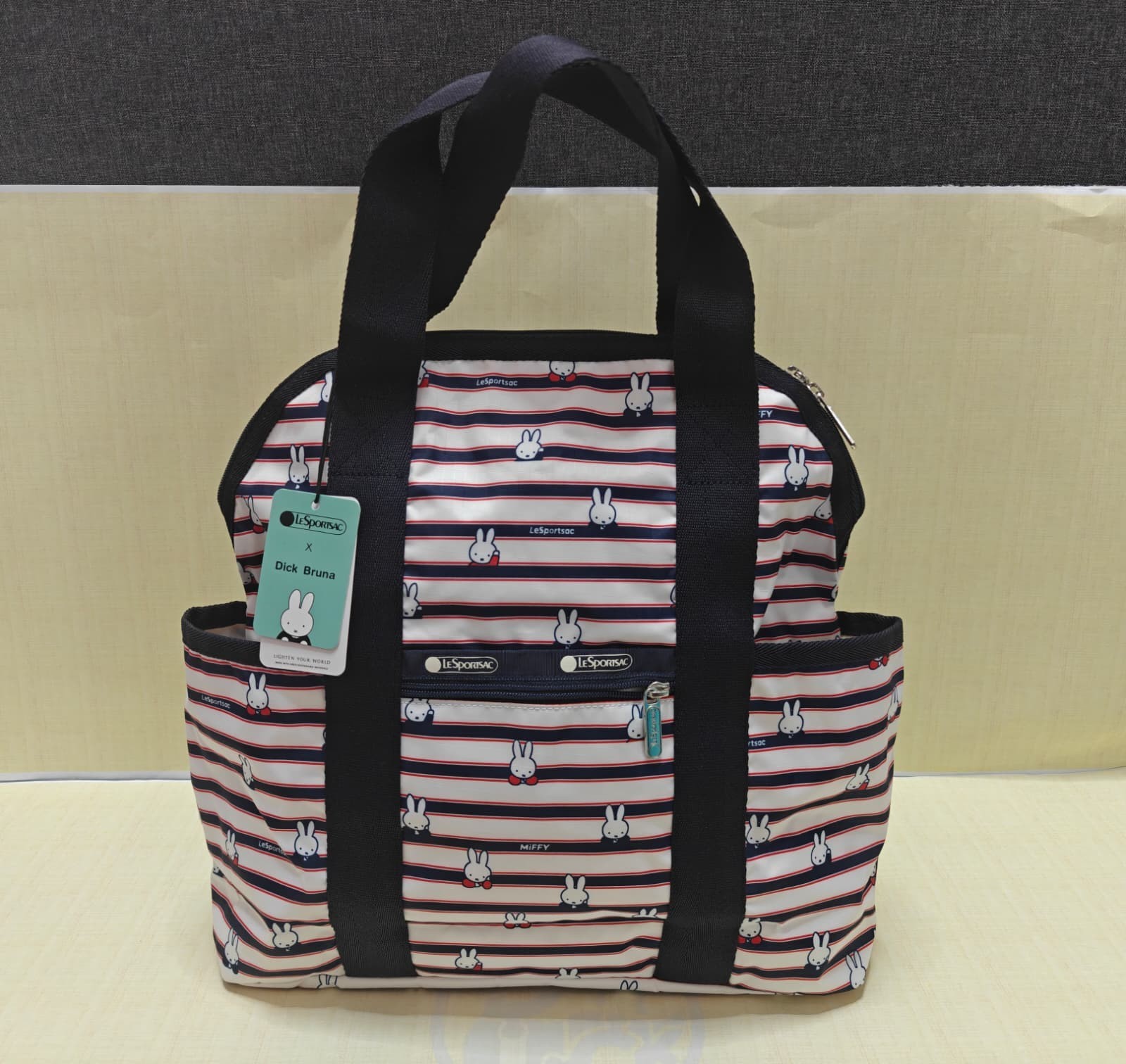 LeSportsac double trouble backpack Miffy stripe print LSF
