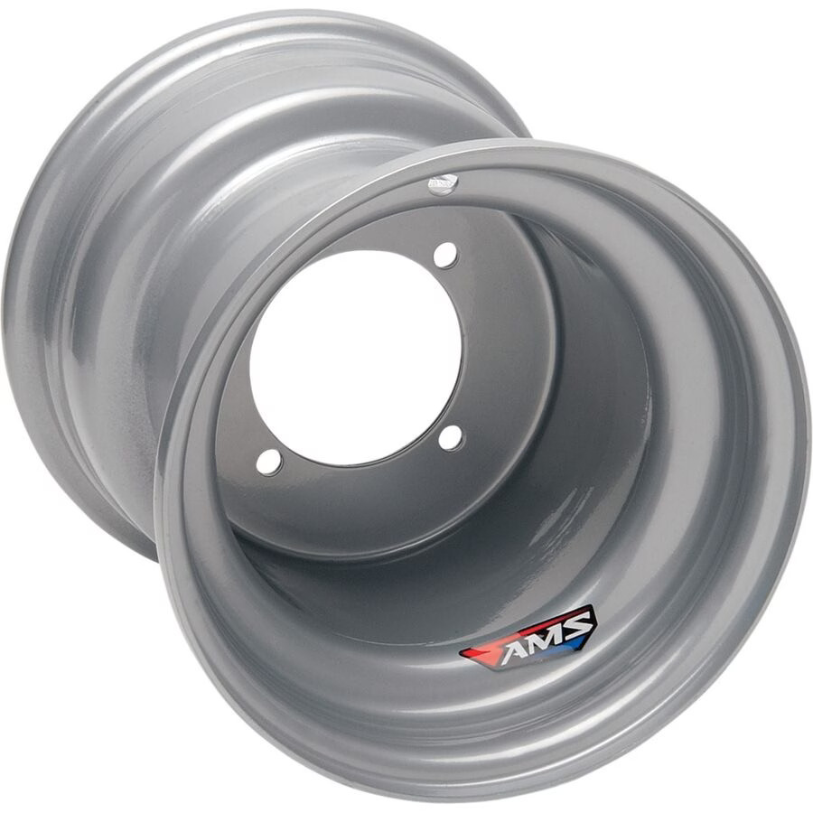 AMS Sport ATV Steel Wheel - Silver, Front / 10X5 4/144 2+3 AMS121