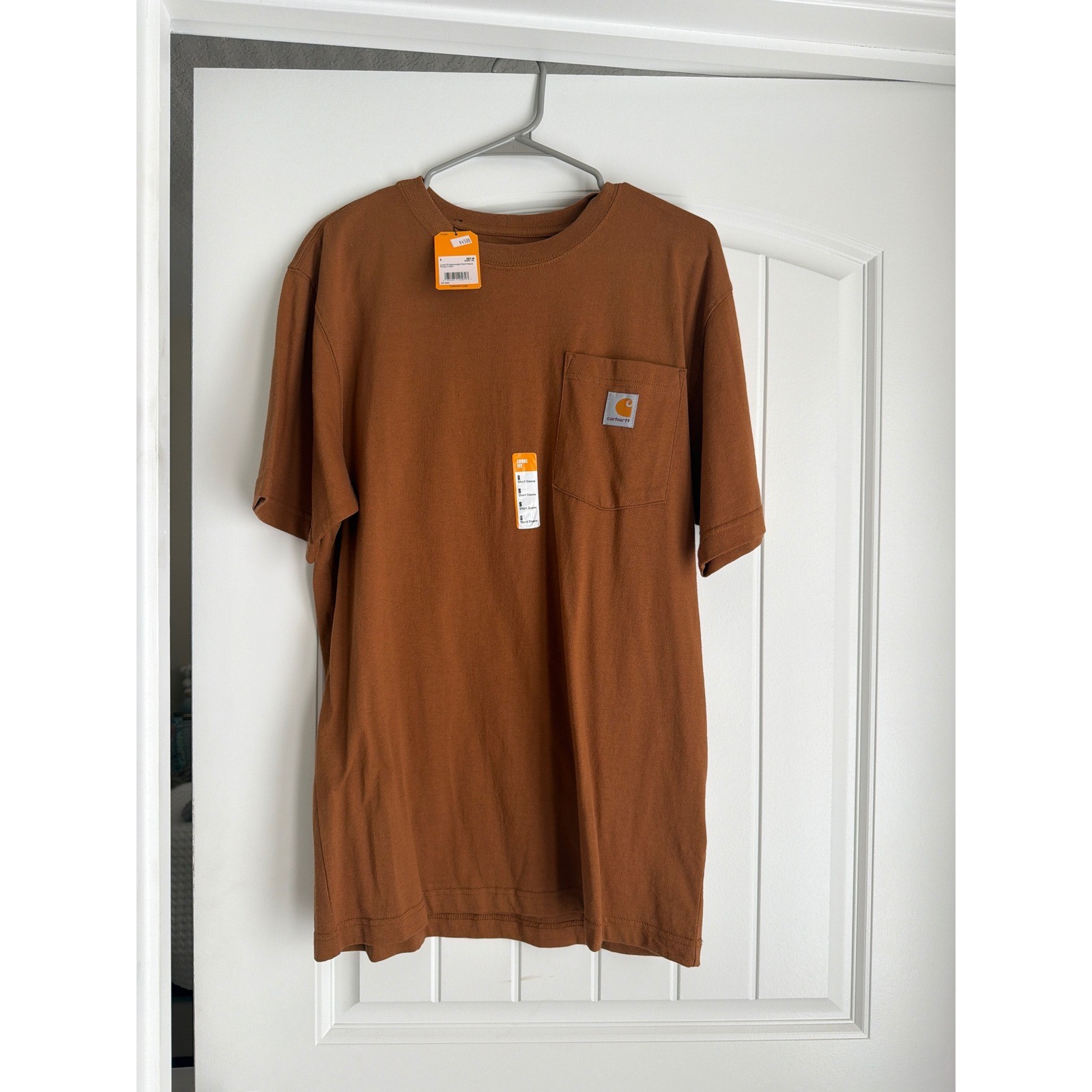 Carhartt K87 App State Mountaineers Pocket T-Shirt Loose Fit Brown Small Carhartt K87 App State Mountaineers Pocket T-Shirt Loose Fit Brown Small