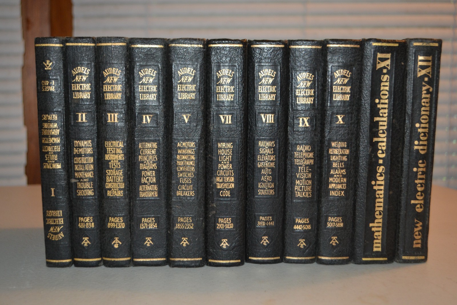 Vintage 1948 Audel\'s New Electric Library Set Volumes 1-11 (READ DESCRIP)