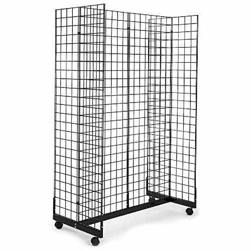 New Black  Gridwall Gondola Merchandiser 2' x 6'