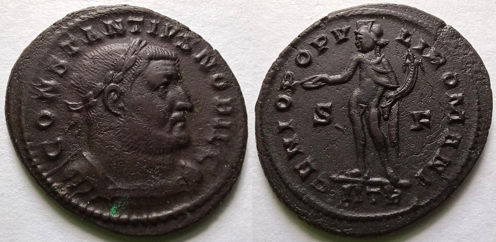 Constantius I Chlorus AE Follis Trier IITR GENIO POPVLI ROMANI RIC 530a