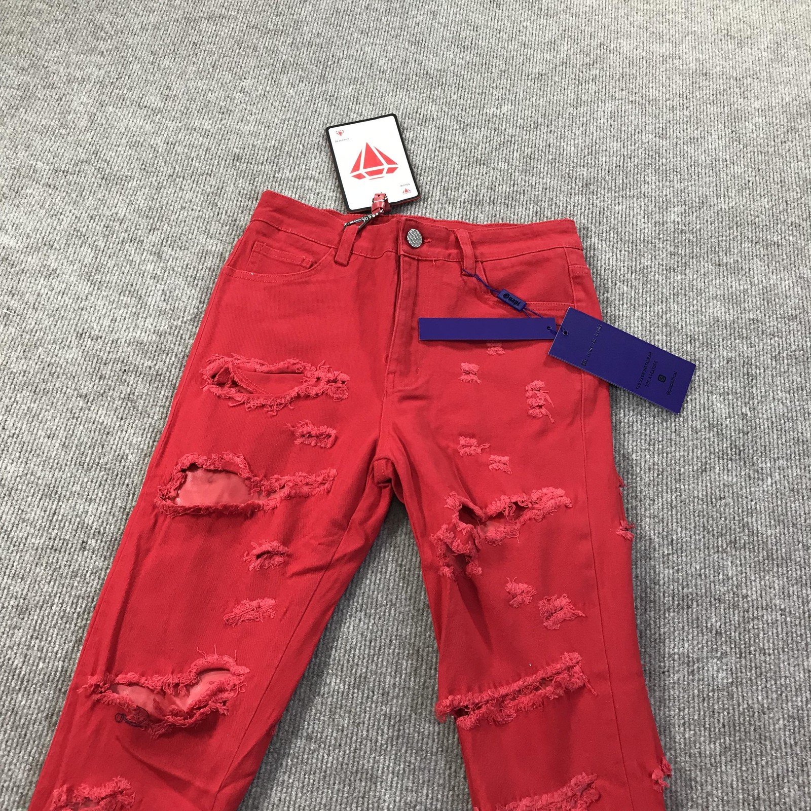 Guapi Diamond Jeans Mens 28 Distressed Ripped Flare Limited Edition Aaron Wilhel