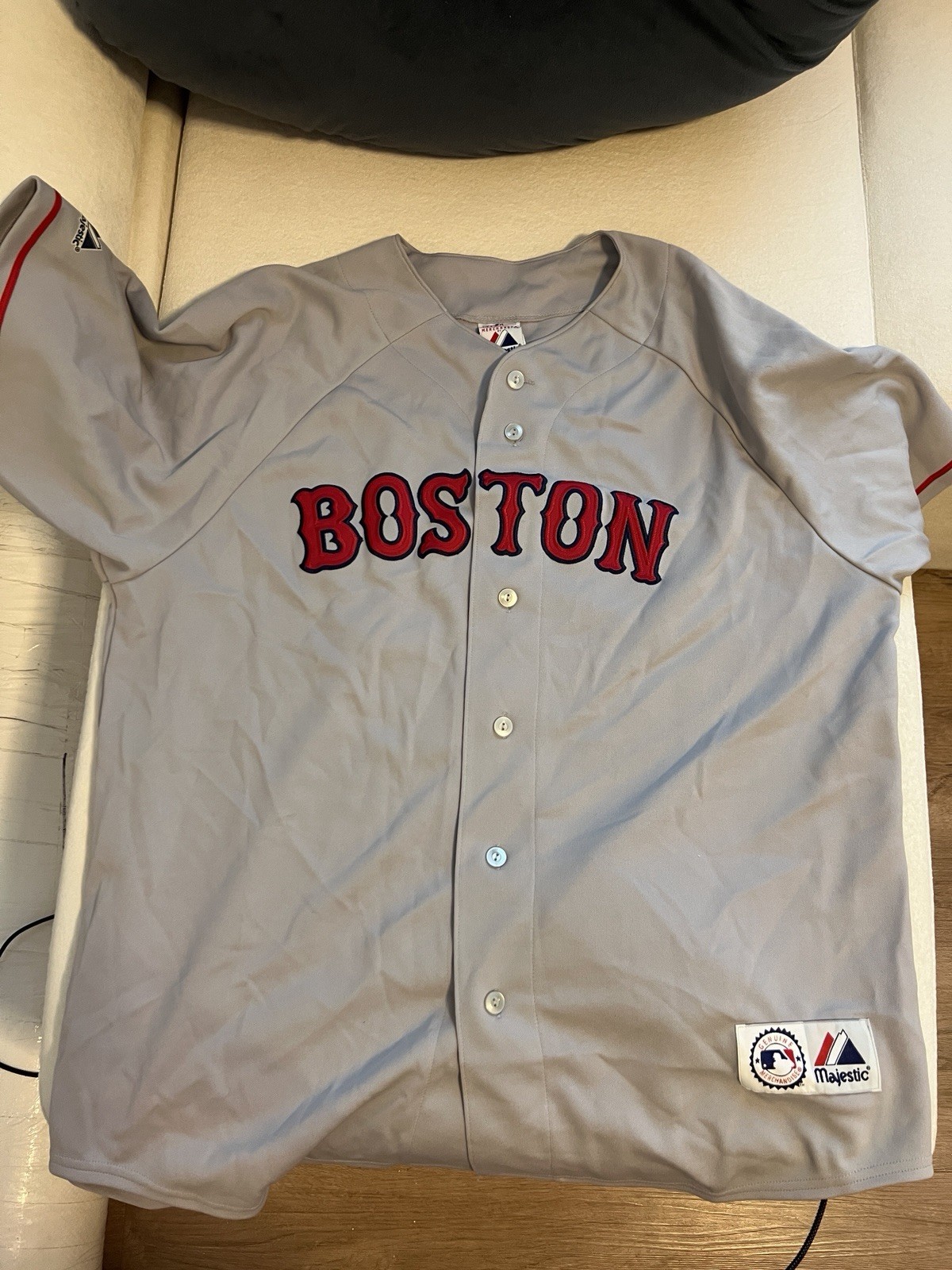 Majestic Boston Red Sox Crisp #10 MLB Baseball Jersey Men’s XL Gray